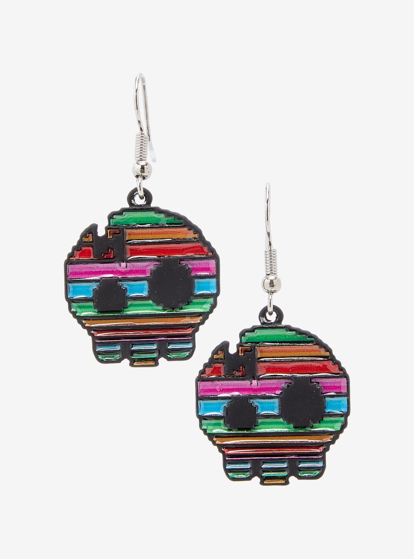 The Living Tombstone Skull Logo Earrings, , hi-res