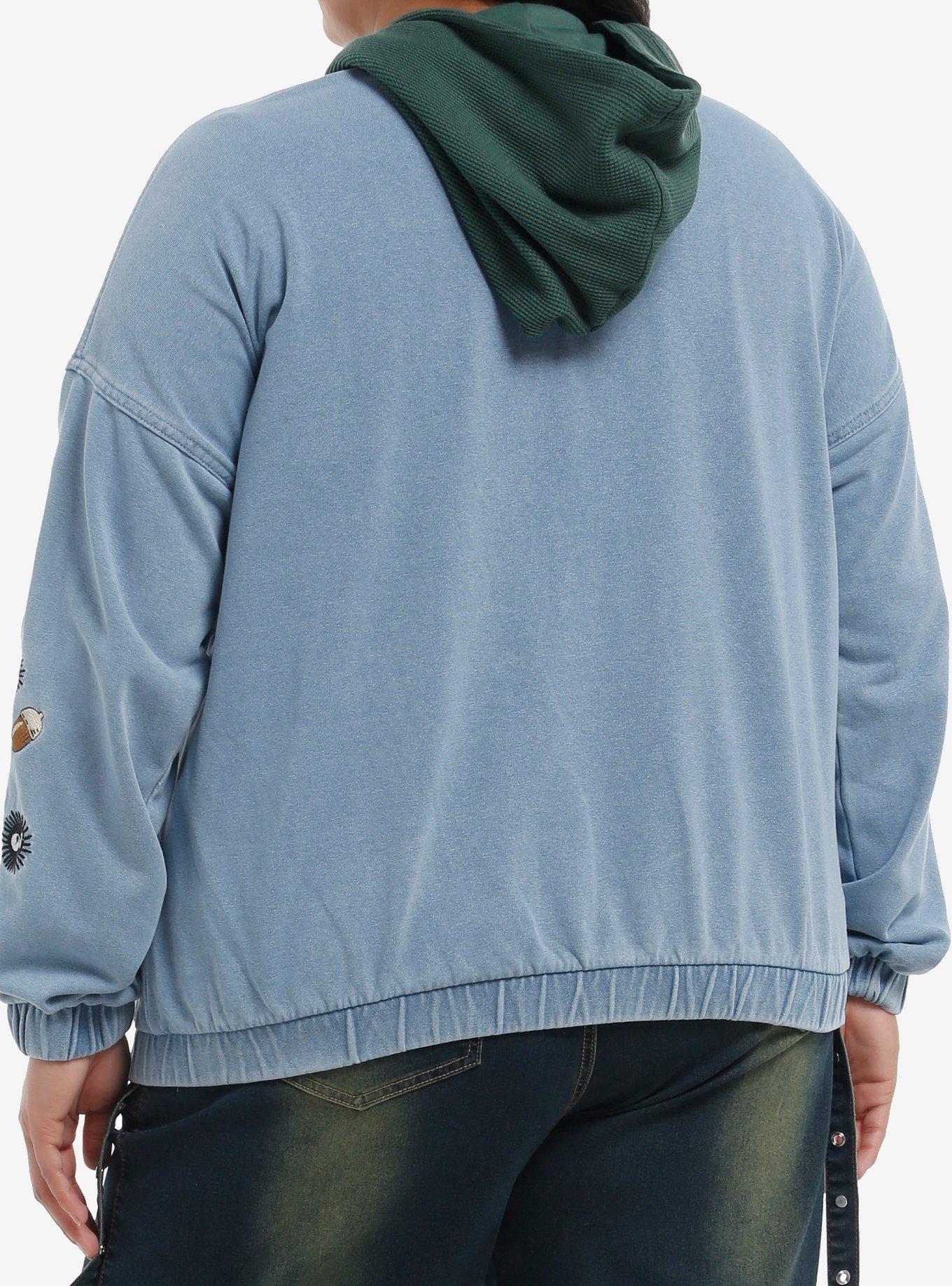 Her Universe Studio Ghibli® My Neighbor Totoro Hooded Denim Jacket Plus Size, , hi-res