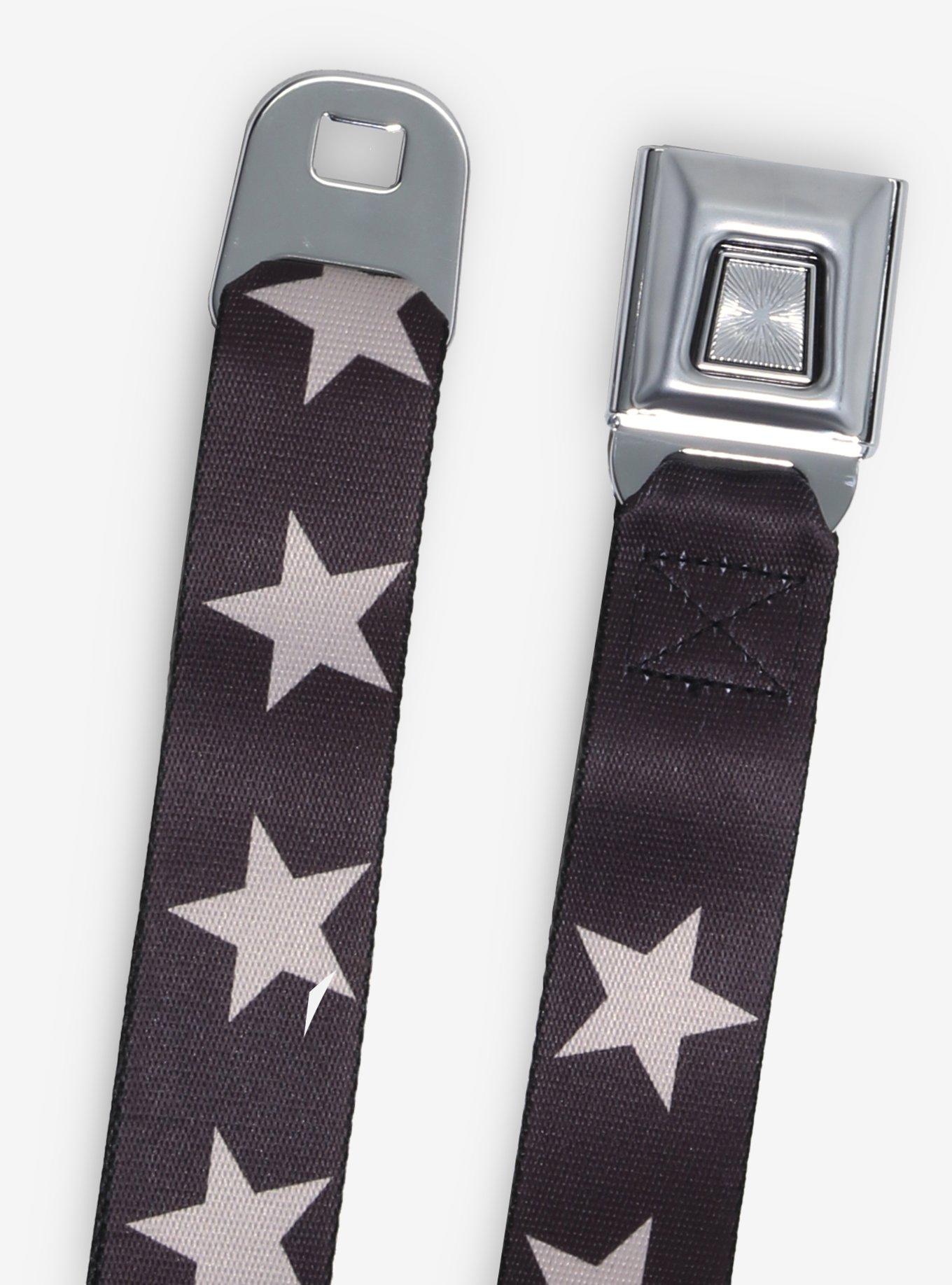 Buckle-Down Brown & Tan Star Seat Belt Belt, , hi-res