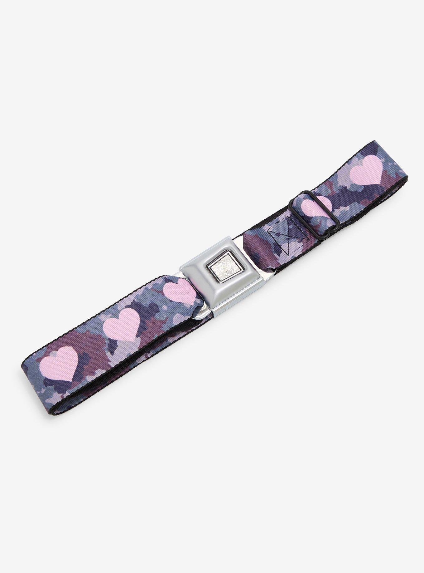 Buckle-Down Heart Camo Seat Belt Belt, , hi-res
