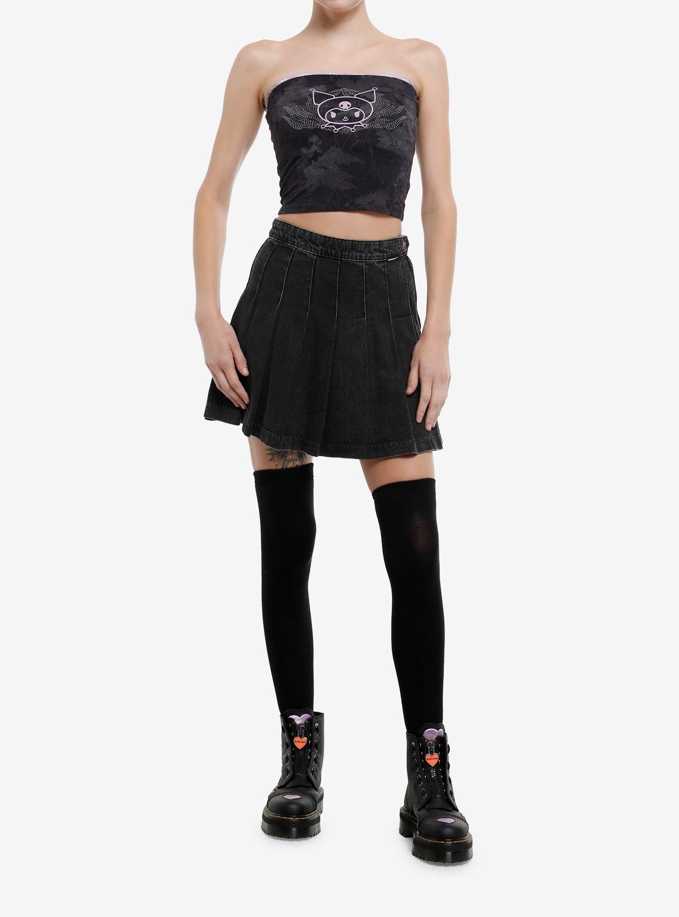 Kuromi Lace & Stud Tube Top, , hi-res