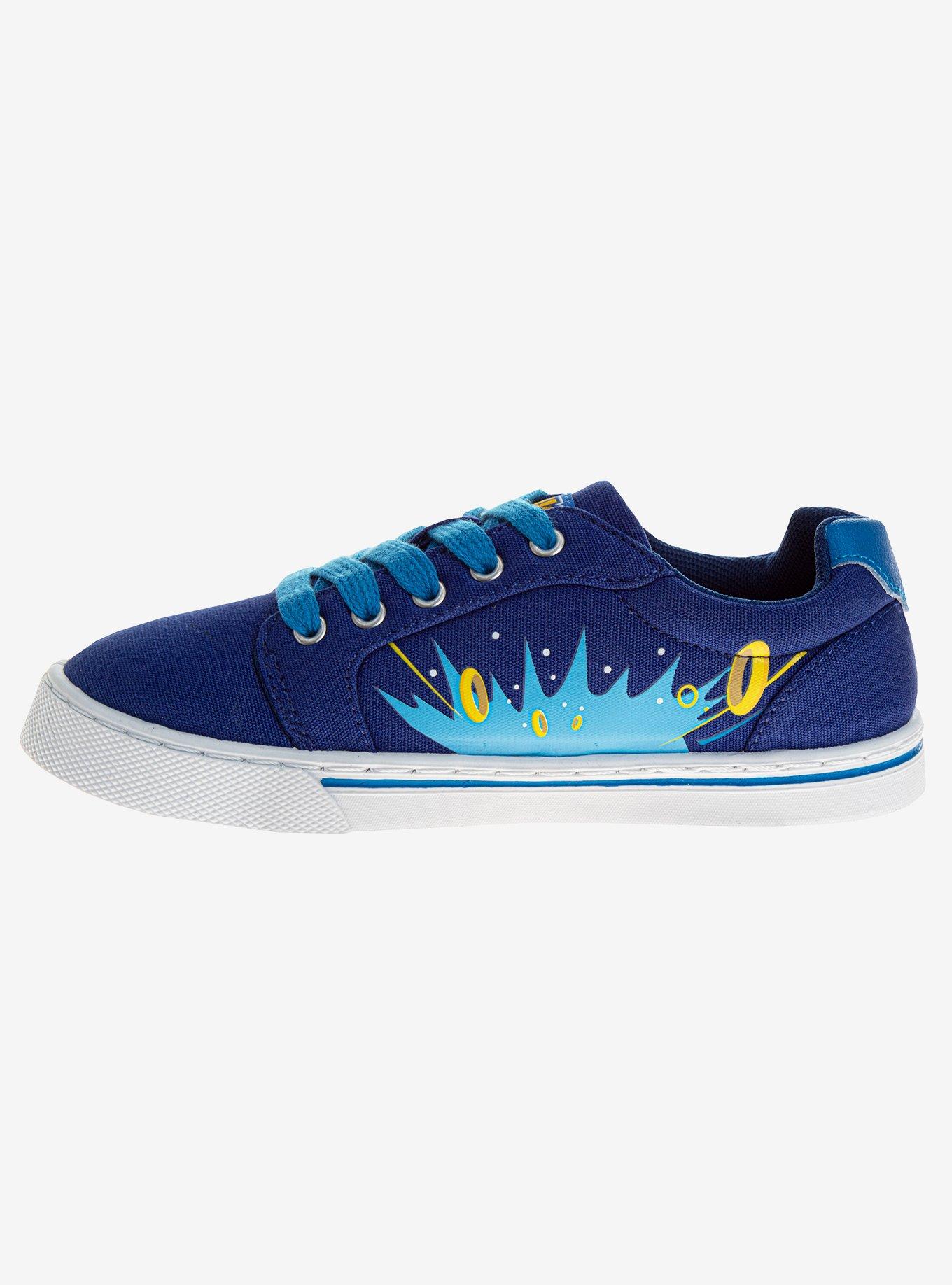 Sonic The Hedgehog Boys Lace Up Canvas Sneakers, BLUE, alternate