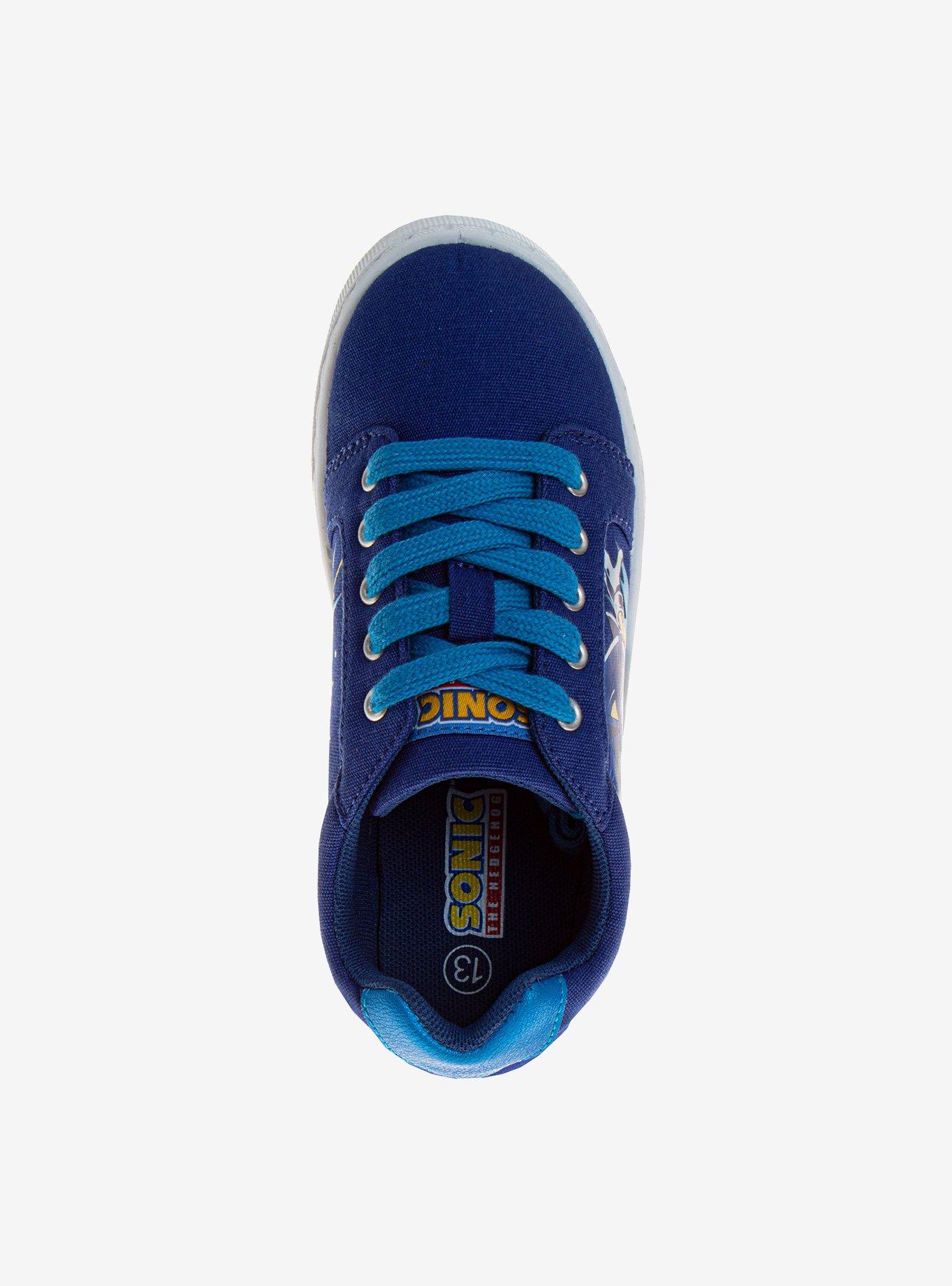Sonic The Hedgehog Boys Lace Up Canvas Sneakers, BLUE, alternate
