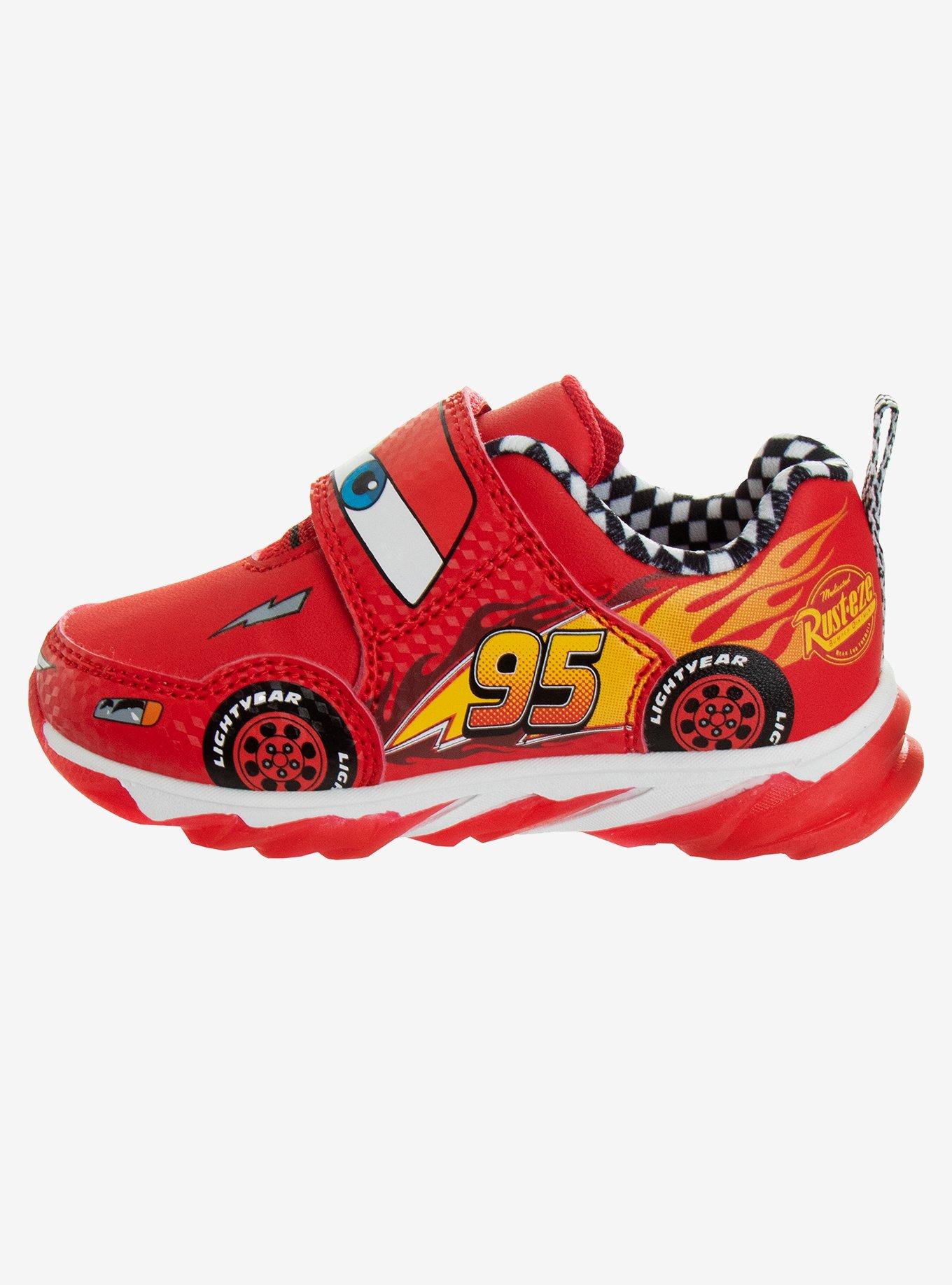 Disney Pixar Cars Lightning McQueen Light Up Toddler & Little Kids Sneakers, RED, alternate