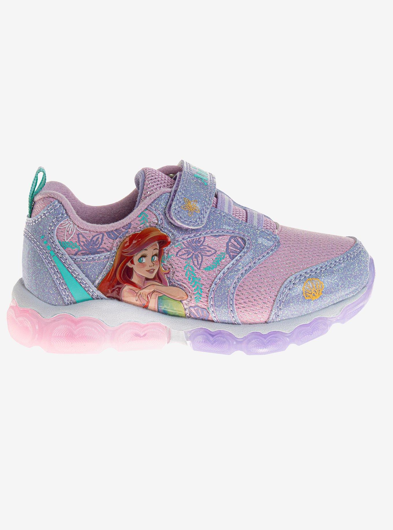 Disney The Little Mermaid Toddler & Girls Light Up Sneakers, , hi-res