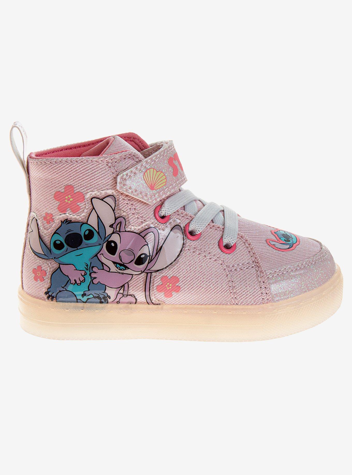 Disney Lilo & Stitch Toddler & Girls High Top Light Up Sneakers, PINK, alternate