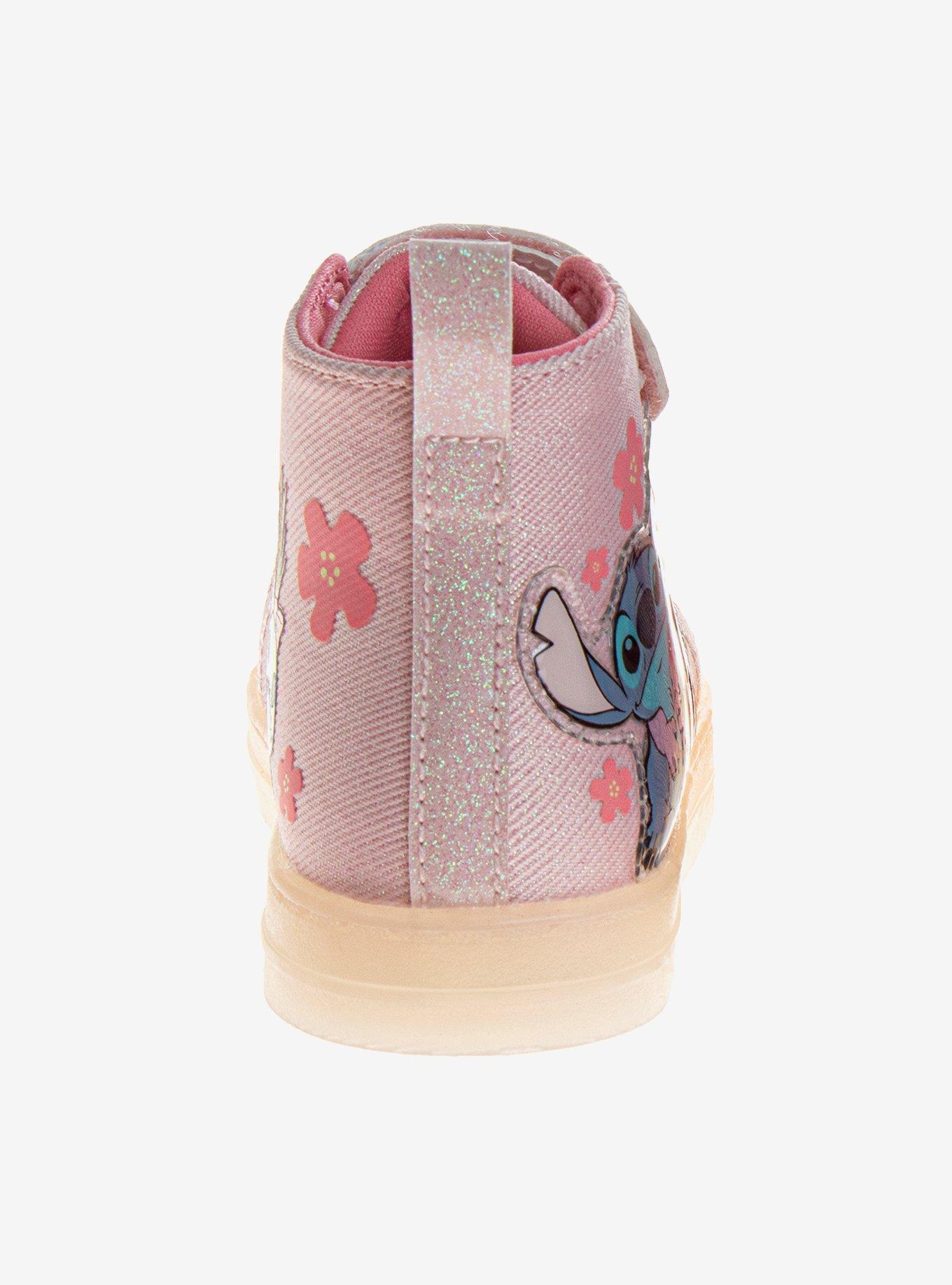 Disney Lilo & Stitch Toddler & Girls High Top Light Up Sneakers, PINK, alternate