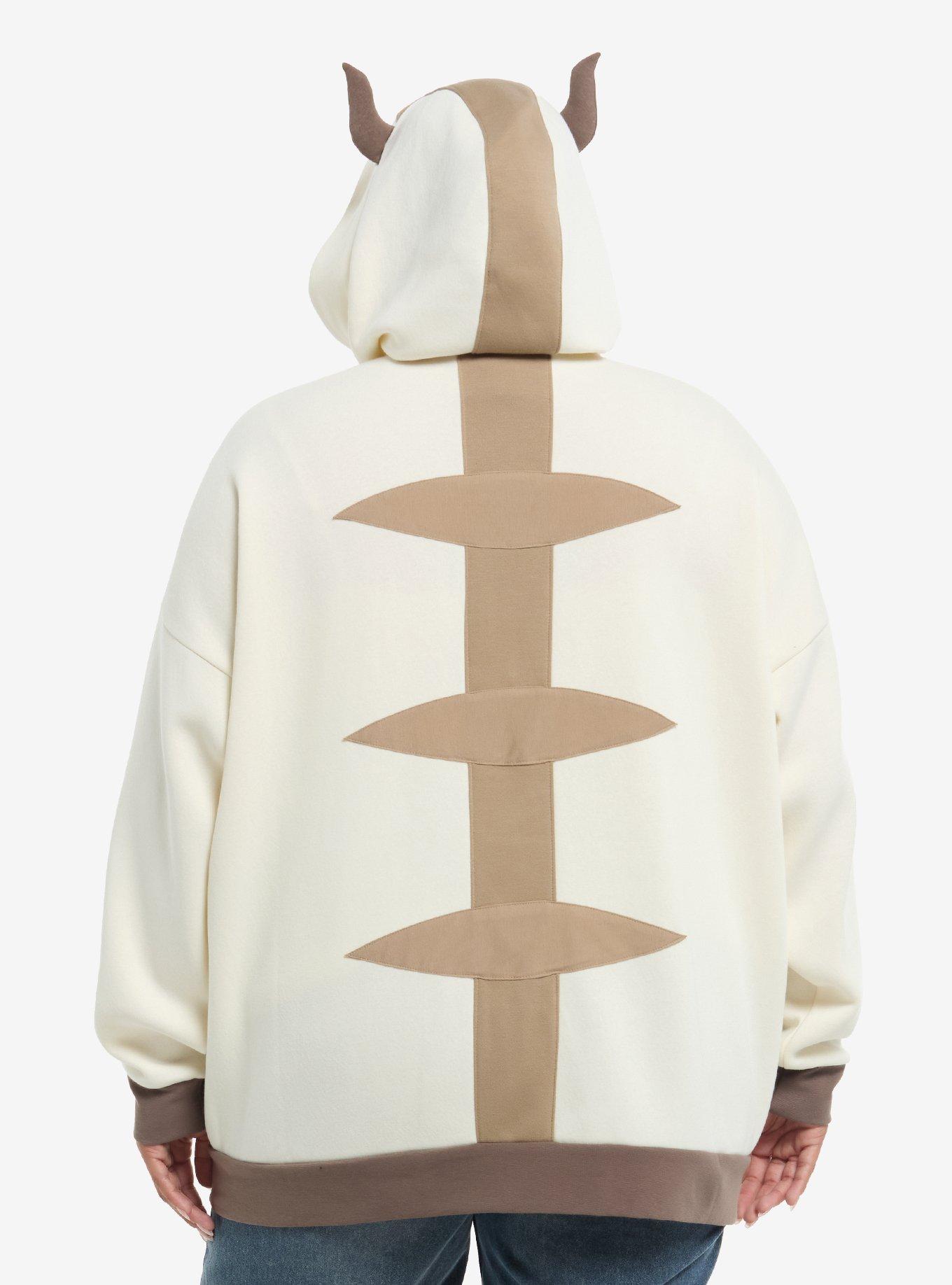Avatar: The Last Airbender Appa Cosplay Girls Hoodie Plus Size, BEIGE, alternate