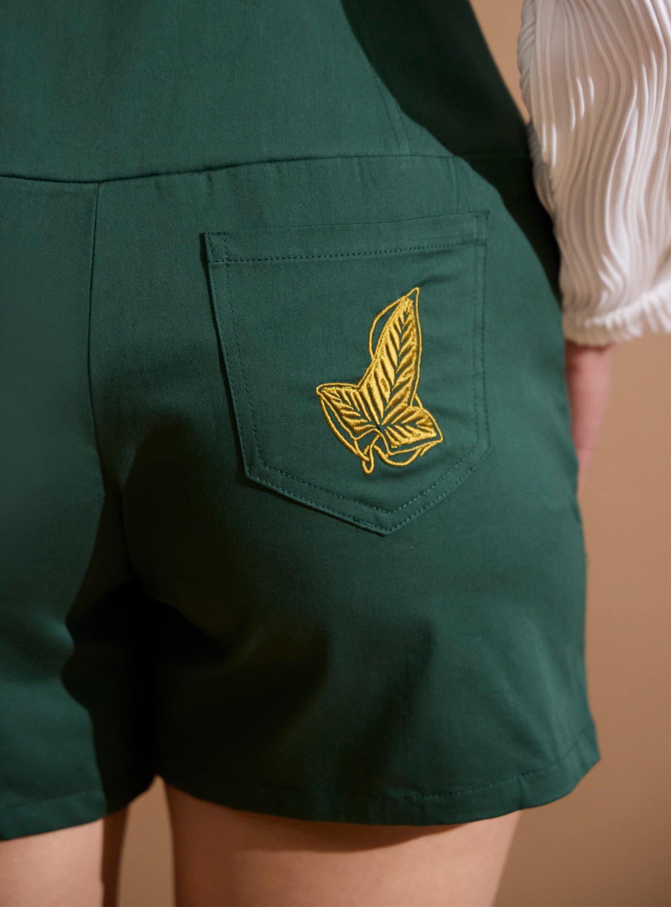 Her Universe The Lord Of The Rings Icons High-Waisted Shortalls Her Universe Exclusive, FOREST GREEN, alternate