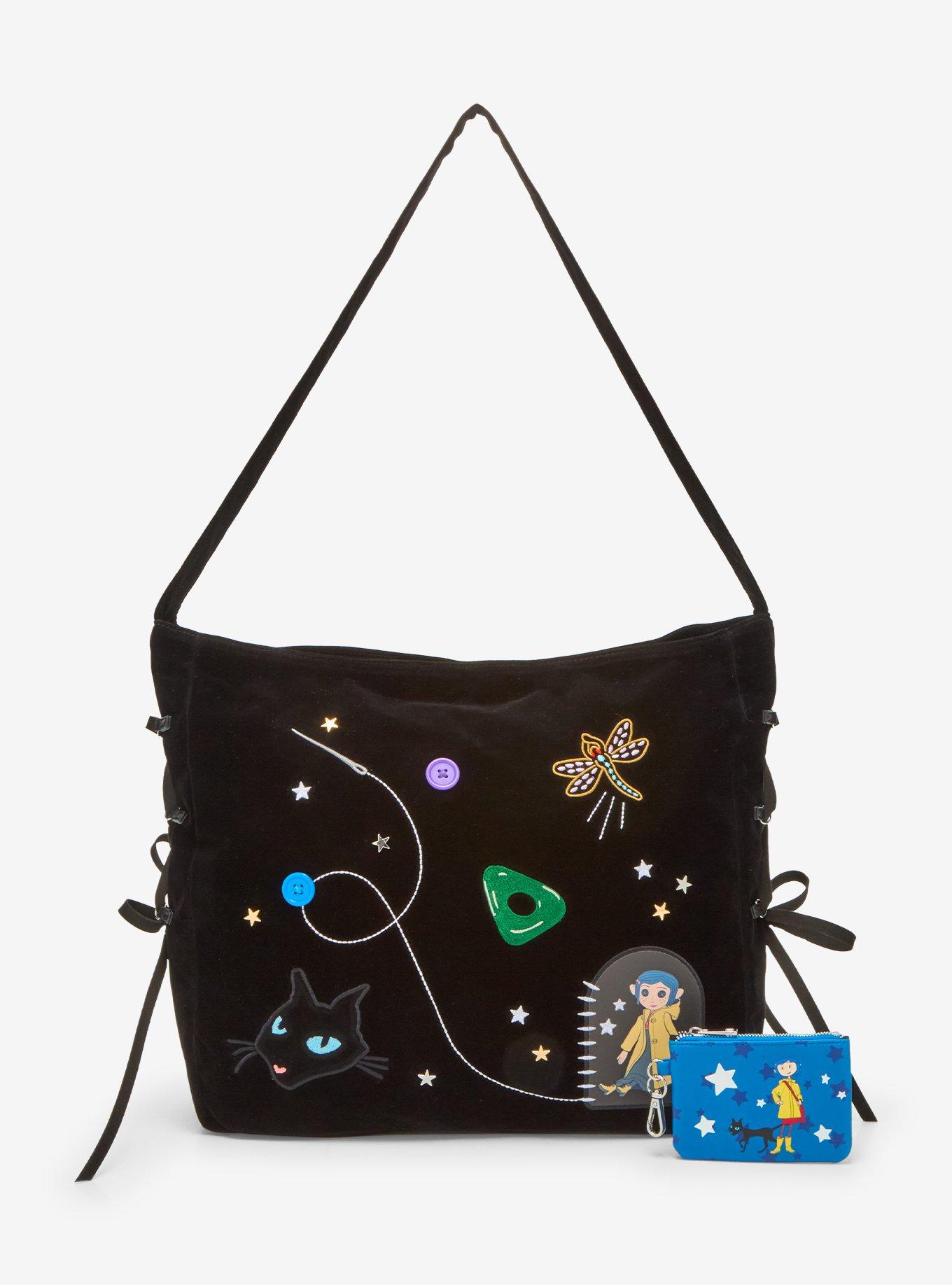 Her Universe Coraline Icon Embroidered Hobo Bag, , alternate