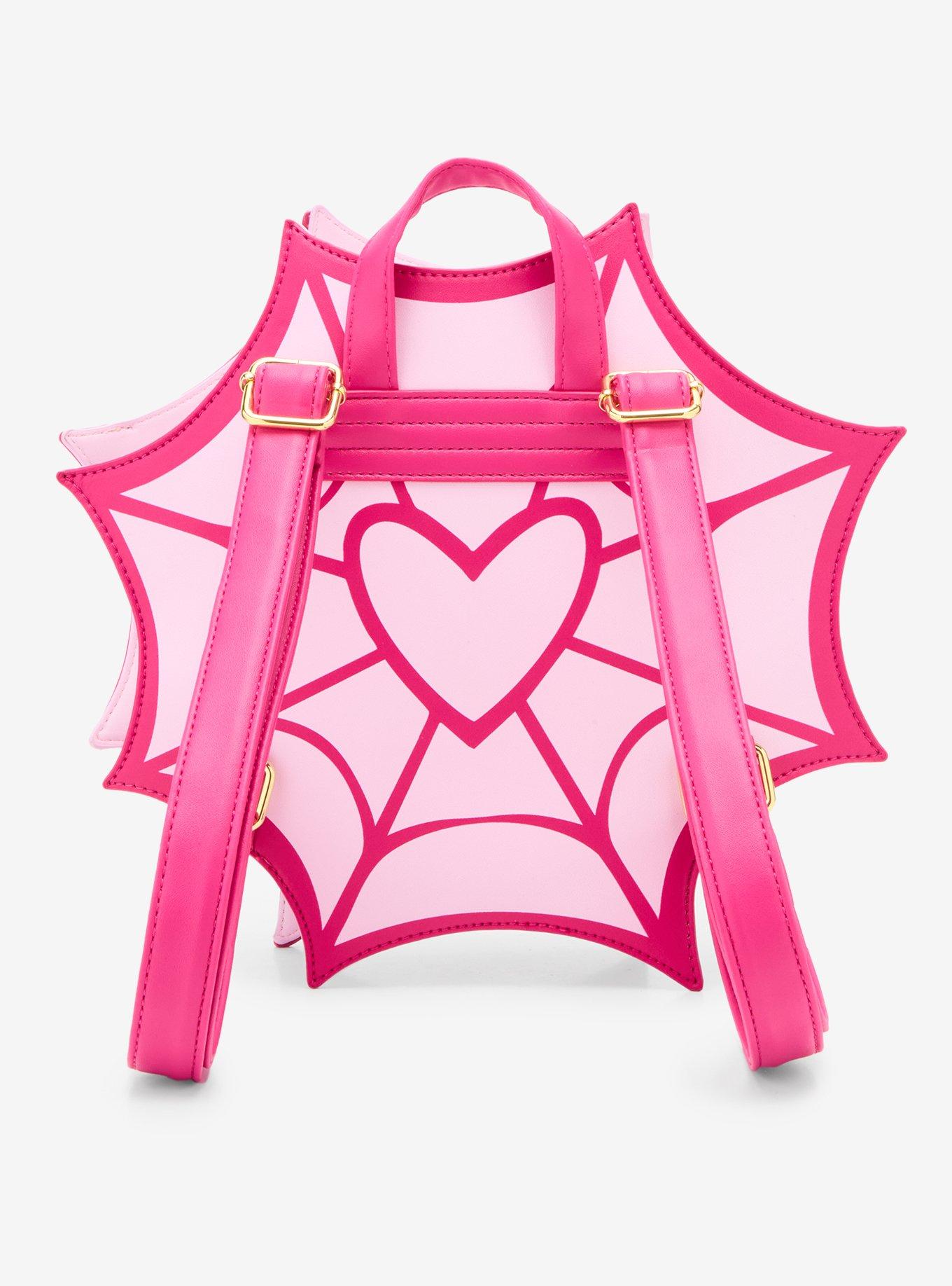Hazbin Hotel Angel Dust Spiderweb Pin Collector Mini Backpack, , alternate