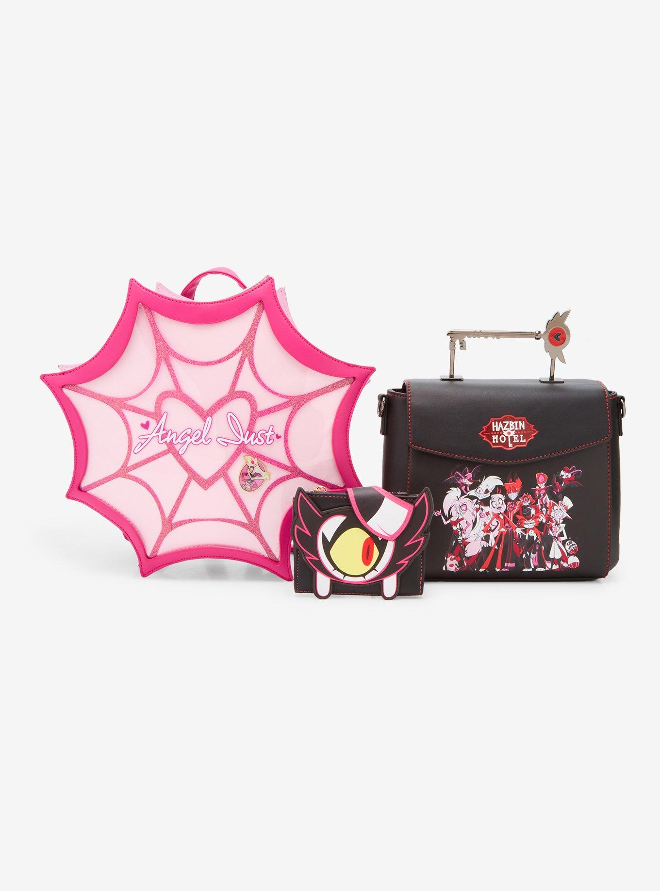 Hazbin Hotel Angel Dust Spiderweb Pin Collector Mini Backpack, , alternate