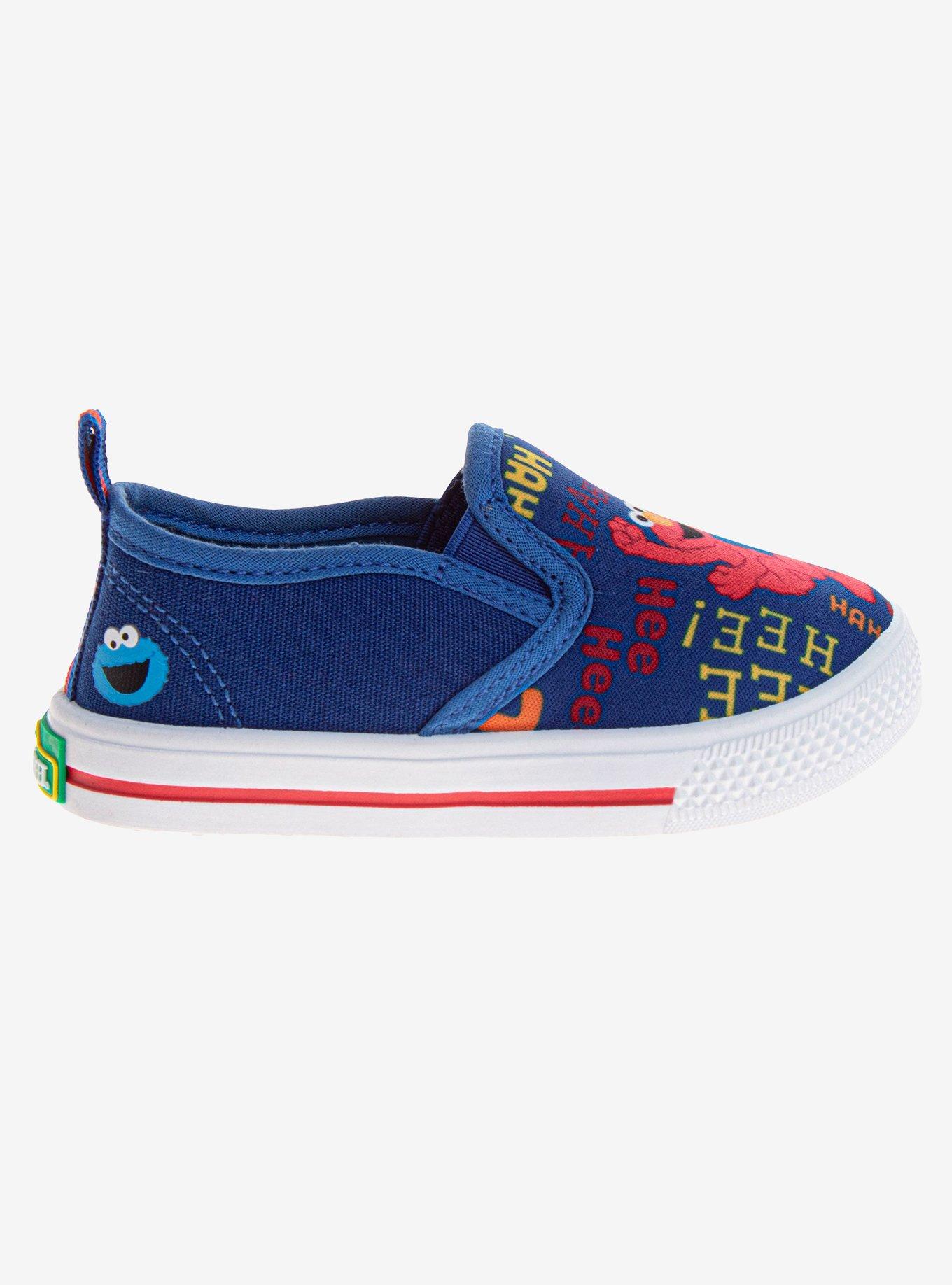 Sesame Street Elmo and Cookie Monster Slip-On Toddler & Kids Canvas Sneakers, , hi-res