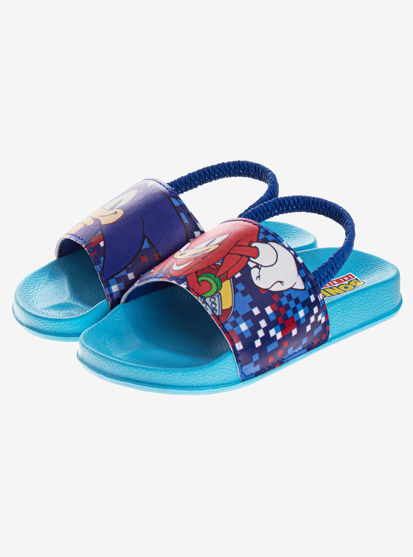 Sonic The Hedgehog Toddler & Boys Dual Sizes Slides, BLUE, alternate