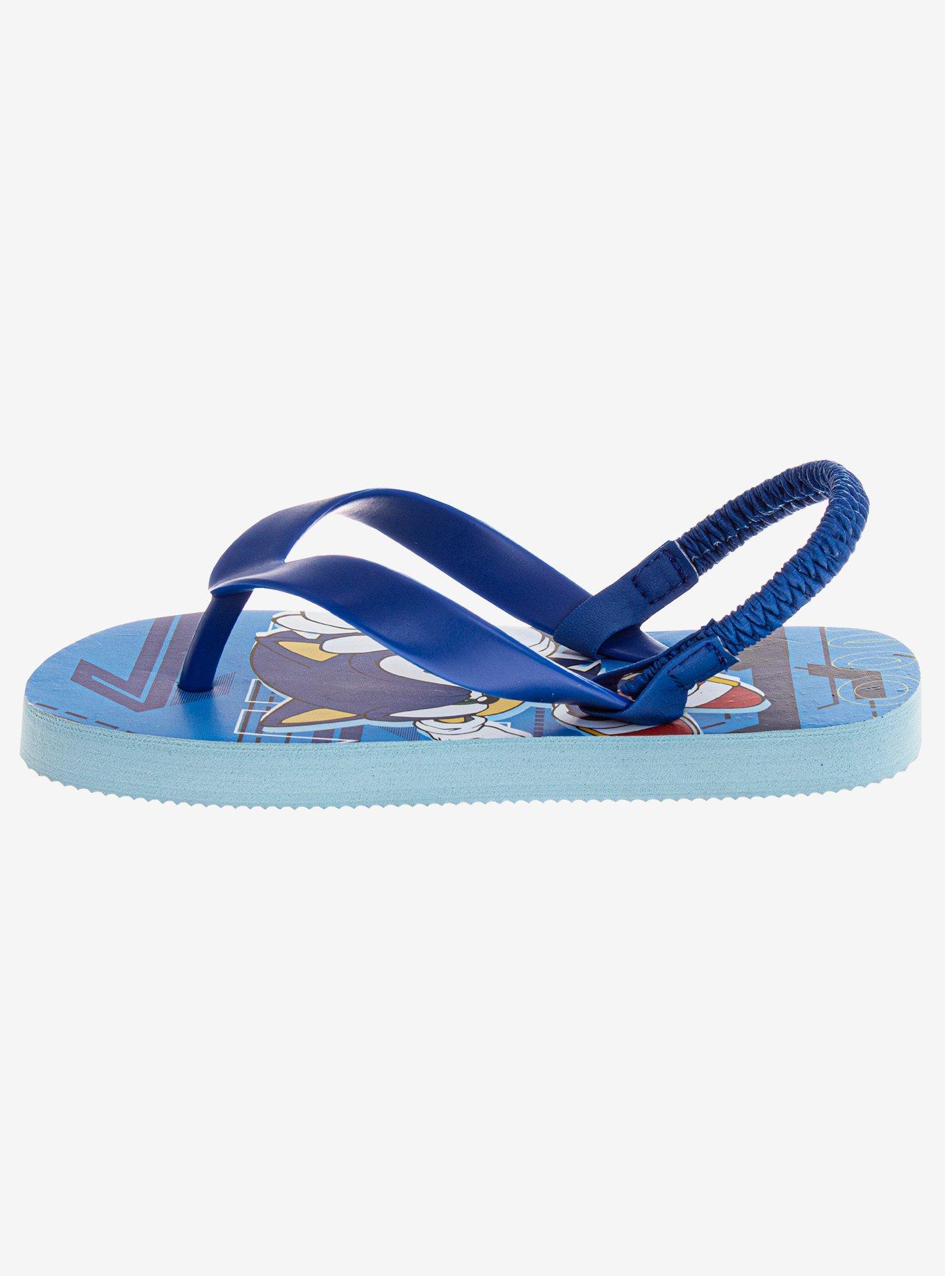 Sonic The Hedgehog Toddler & Boys Slip-On Flip Flops, BLUE, alternate