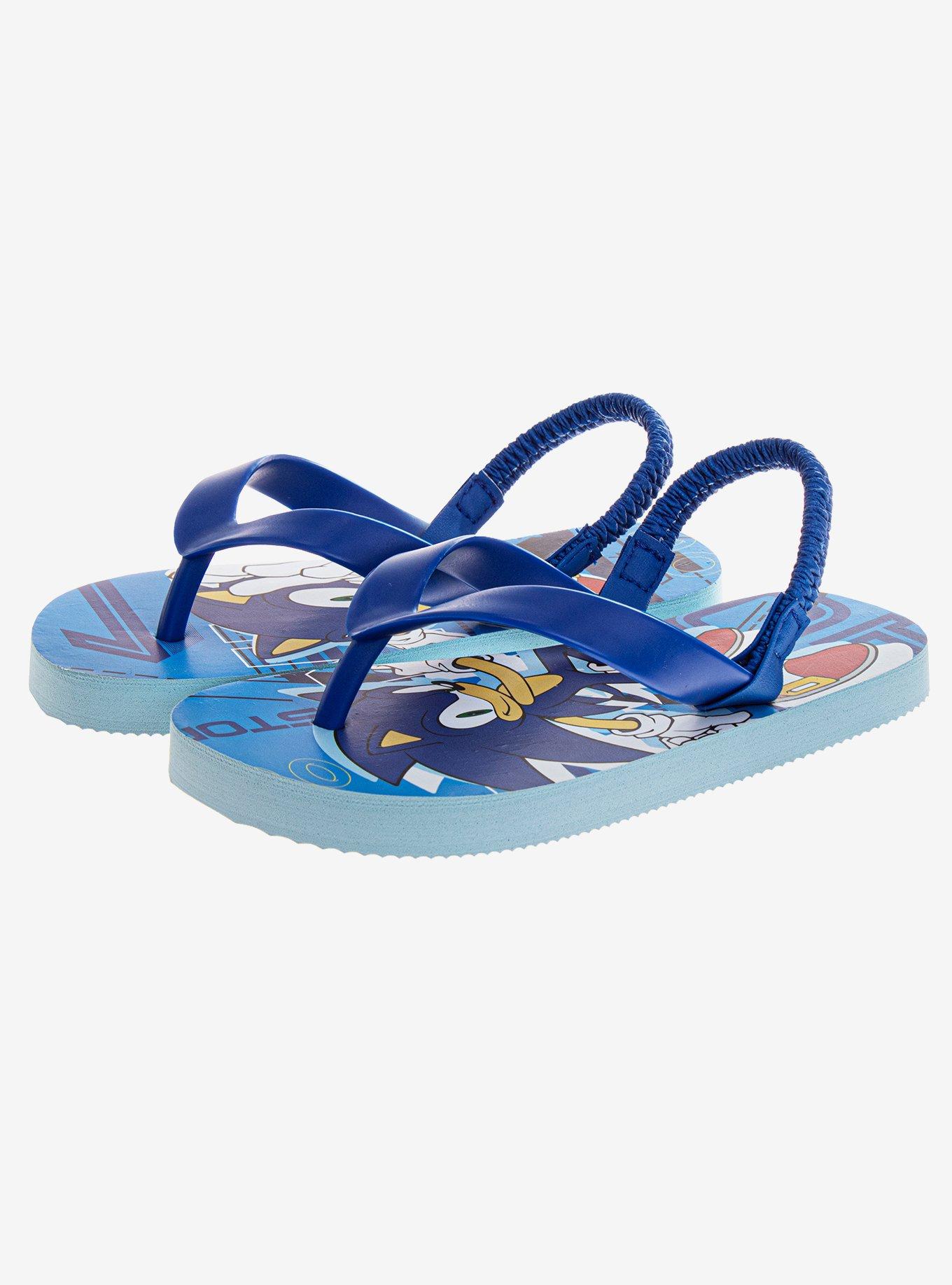 Sonic The Hedgehog Toddler & Boys Slip-On Flip Flops, BLUE, alternate
