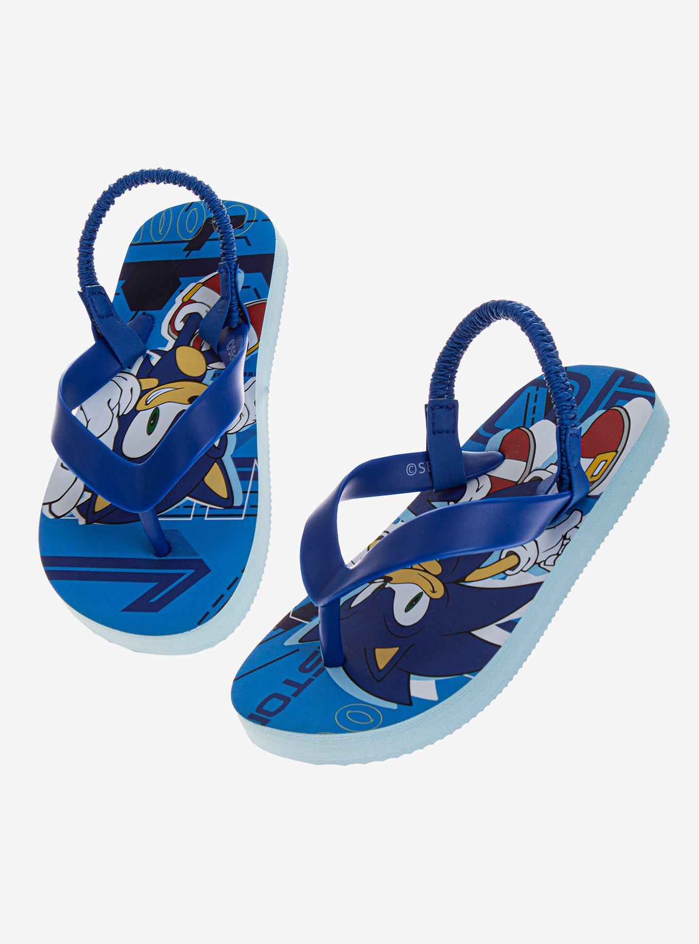 Sonic The Hedgehog Toddler & Boys Slip-On Flip Flops, BLUE, alternate