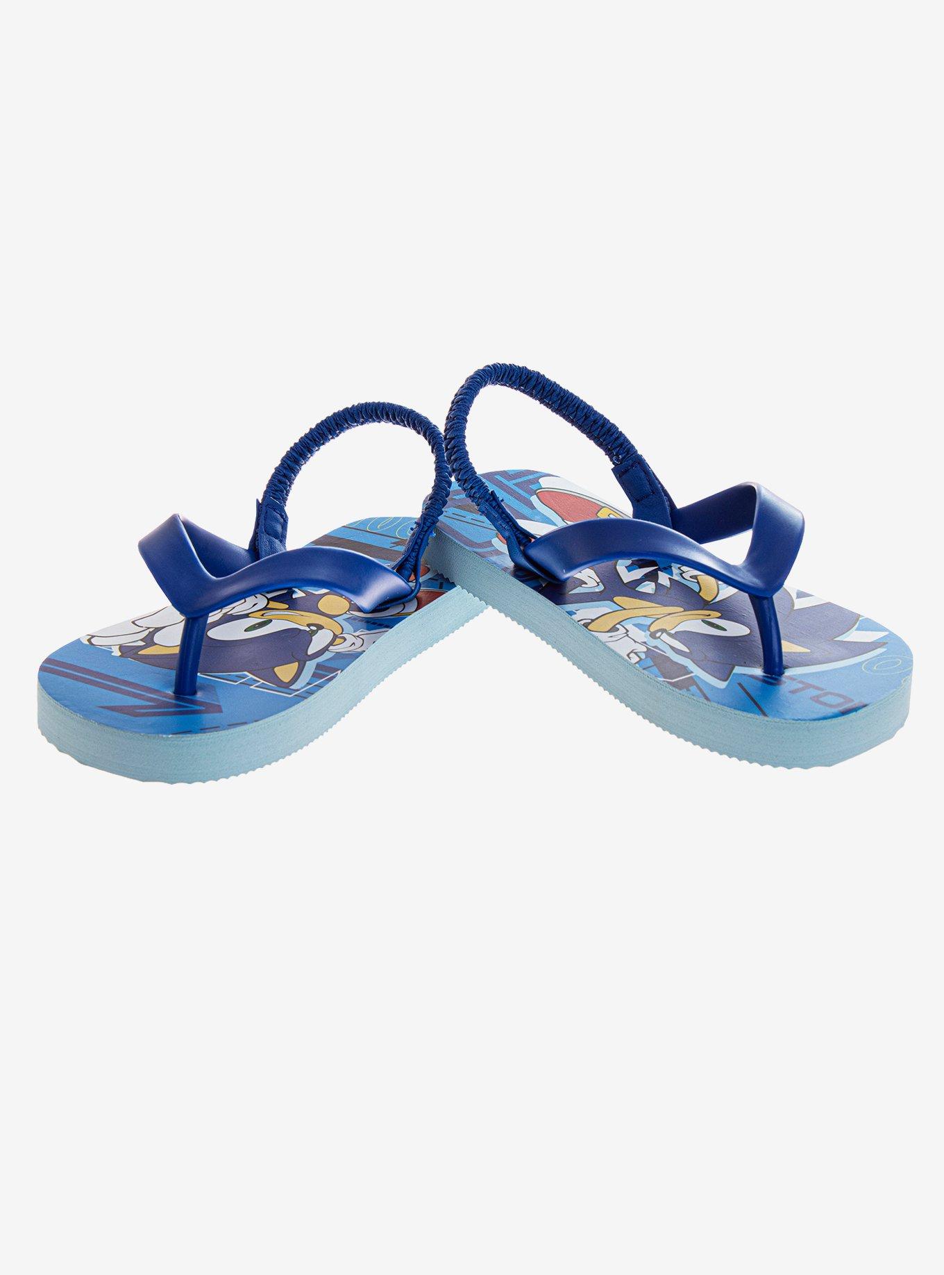 Sonic The Hedgehog Toddler & Boys Slip-On Flip Flops, BLUE, alternate