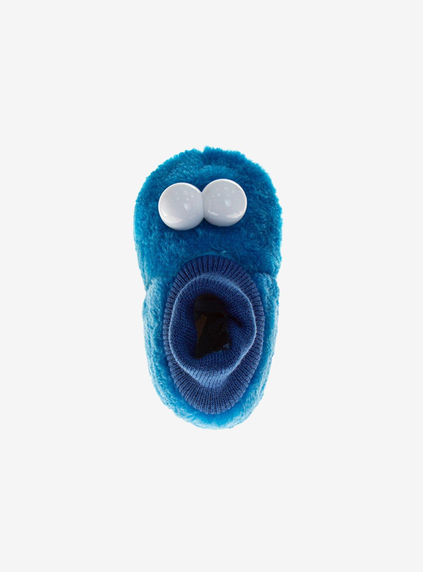 Sesame Street Happy Cookie Monster Toddler & Kids Slippers, BLUE, alternate