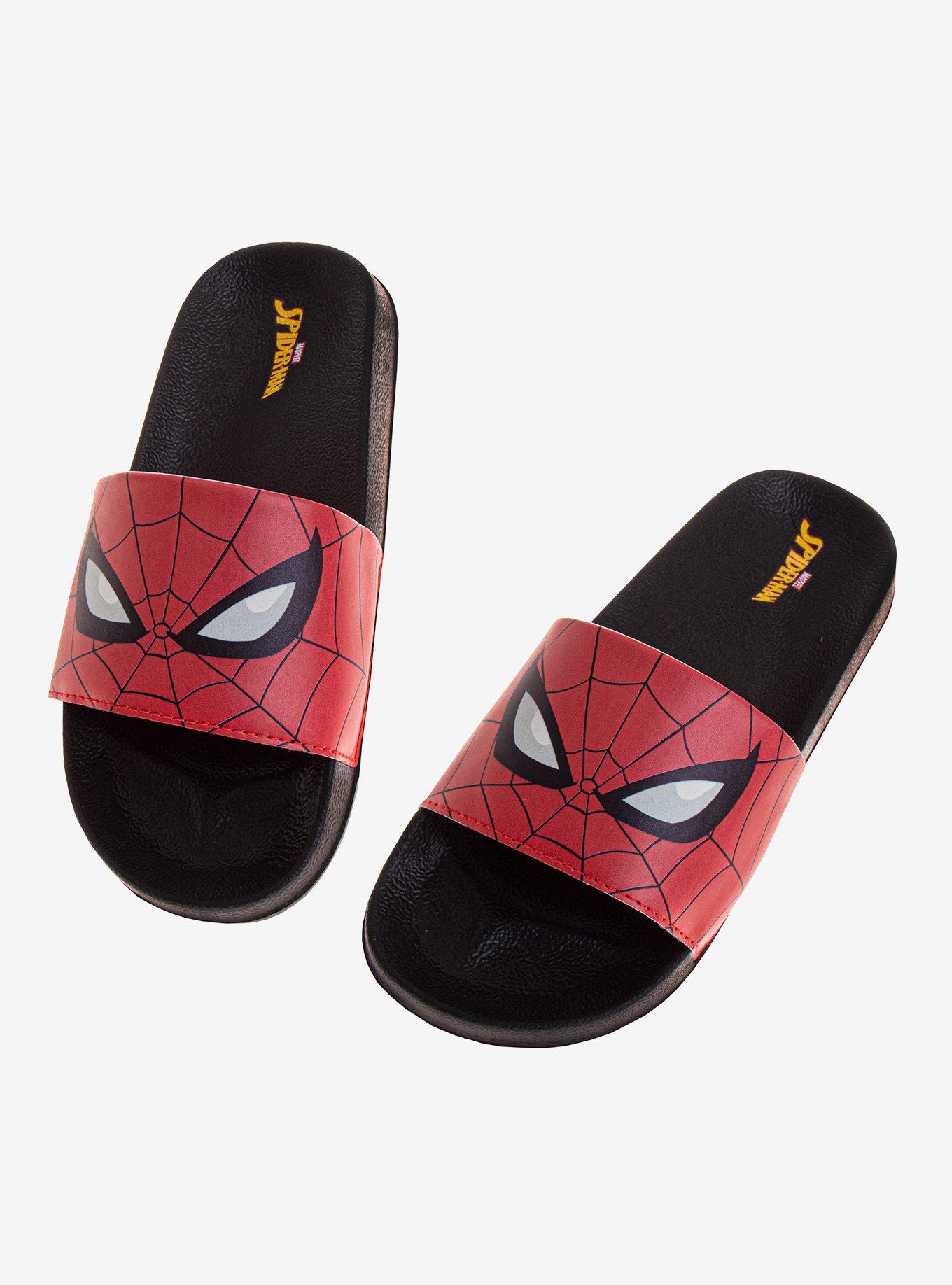 Marvel Spider-Man Boys Slides, BLACK, alternate
