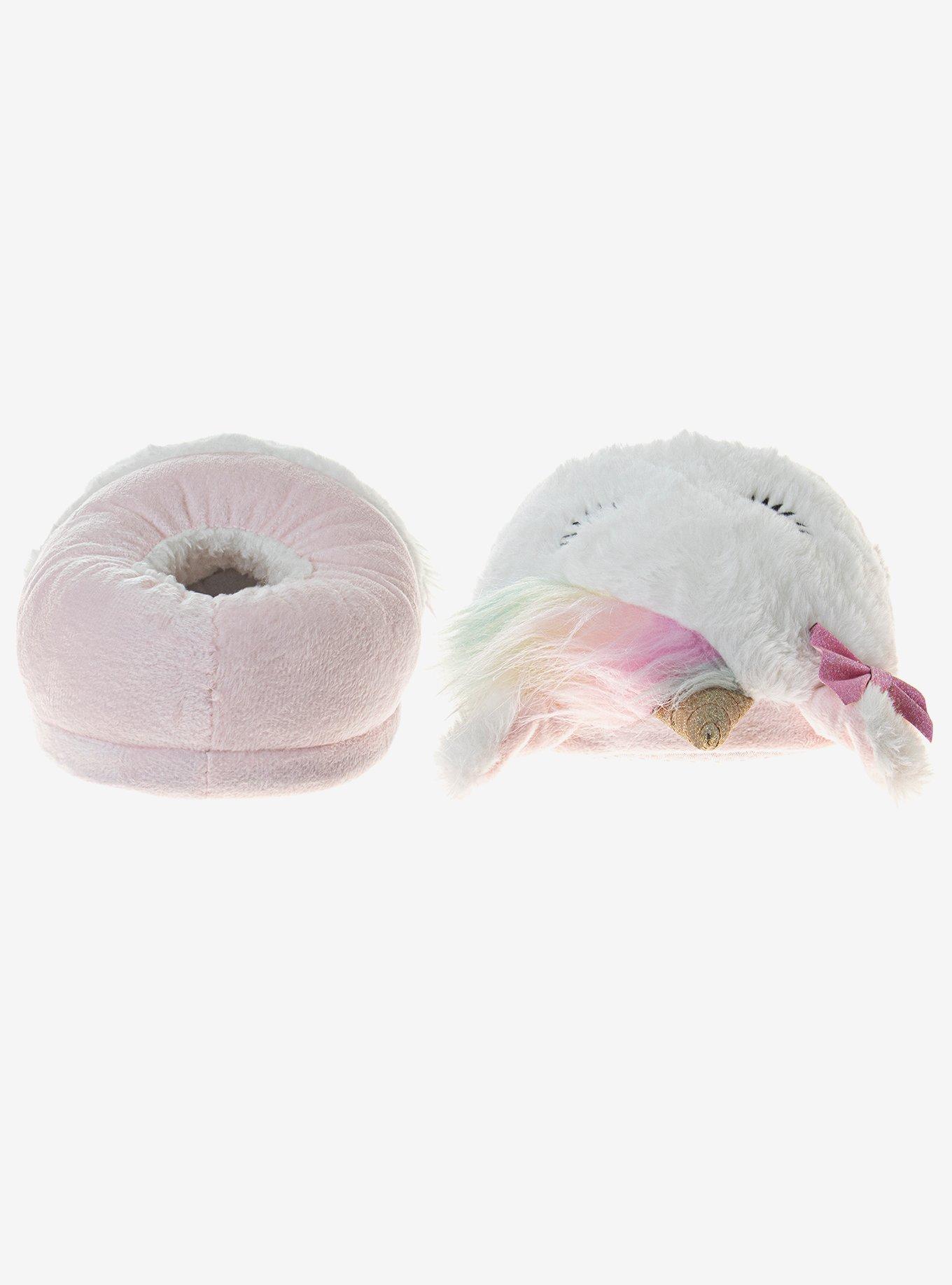 Pink Unicorn Girls Comfy Slippers, PINK, alternate