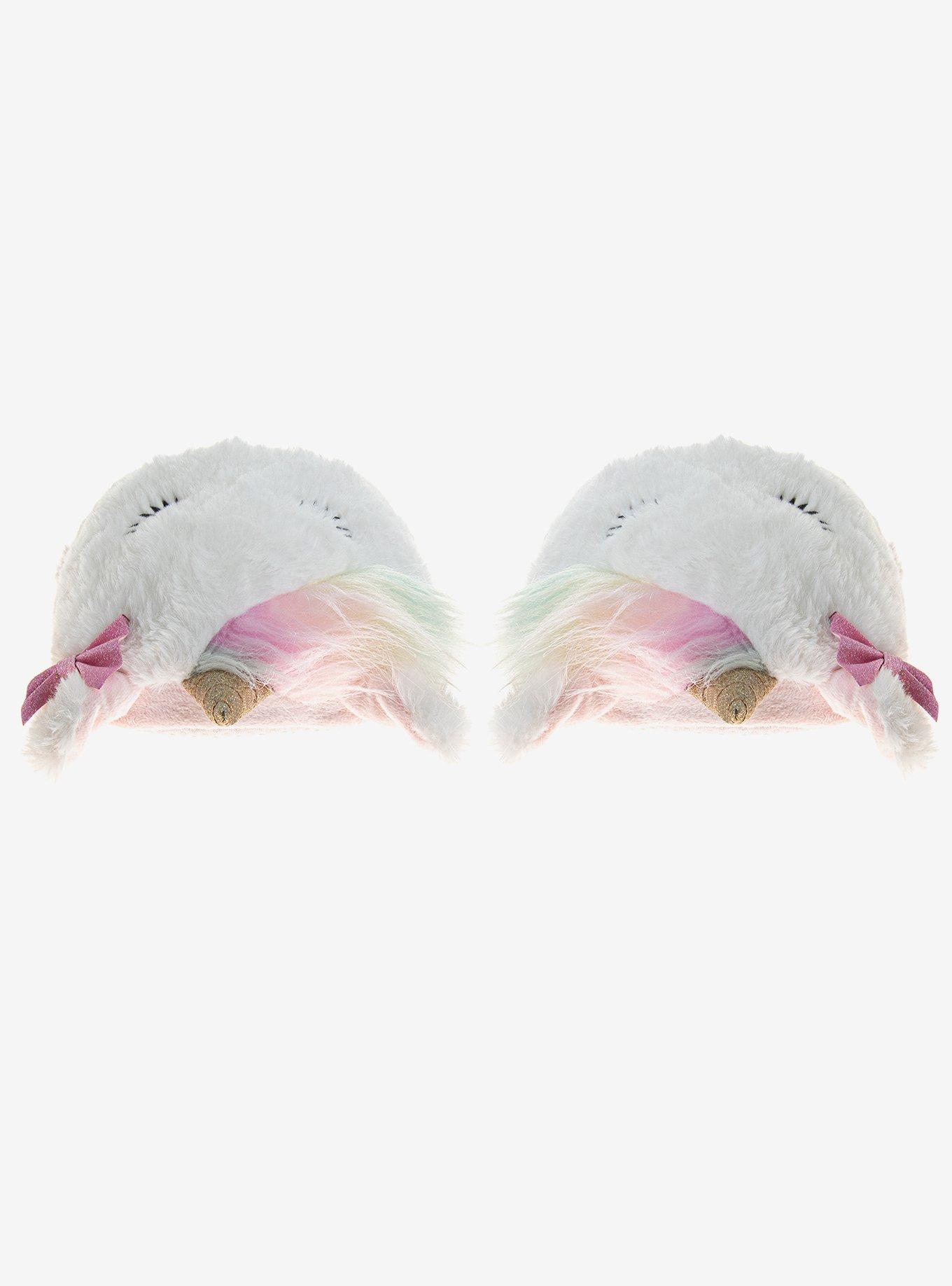 Pink Unicorn Girls Comfy Slippers, PINK, alternate