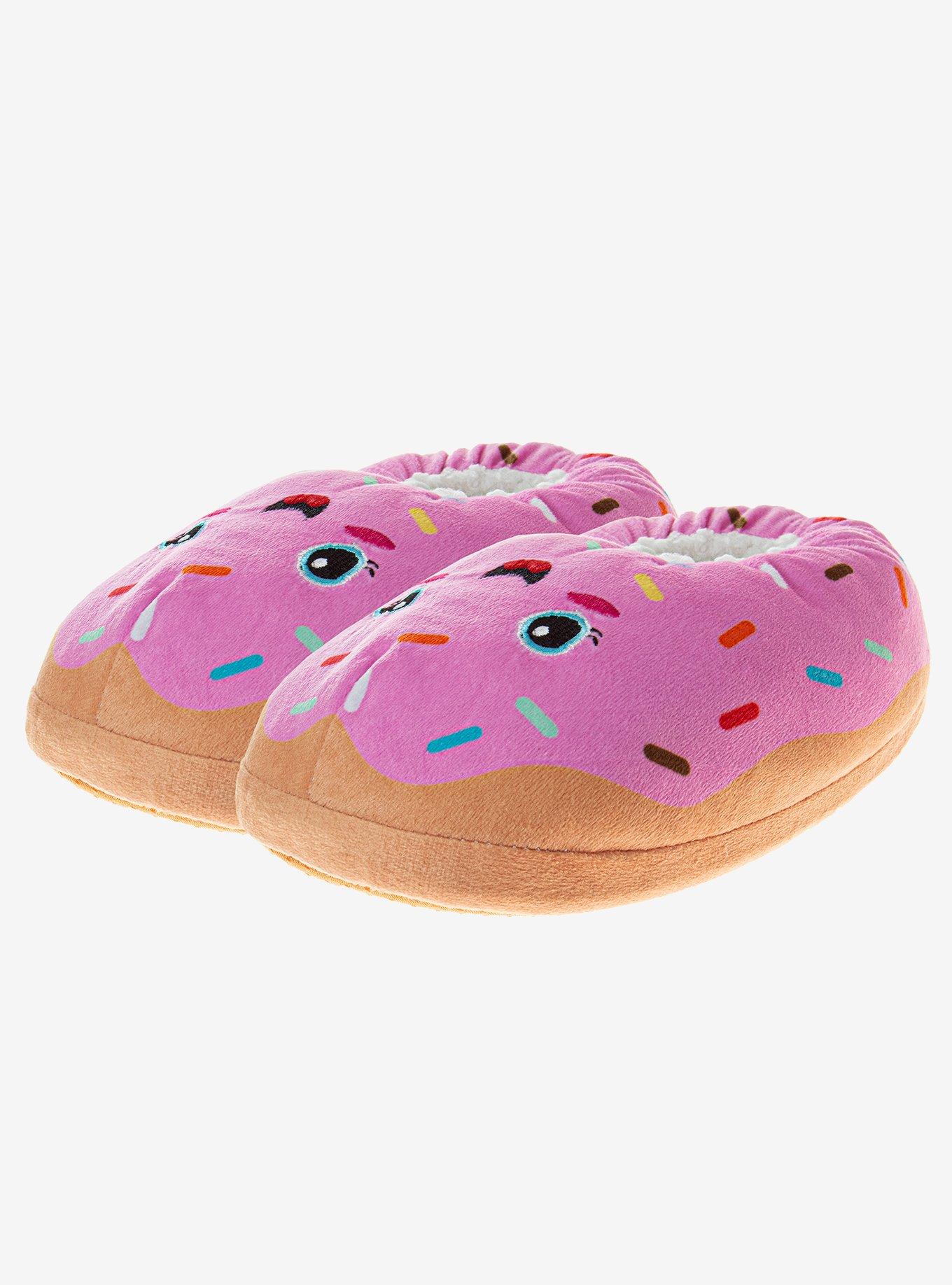 Pink Doughnut Girls Comfy Slippers, , hi-res
