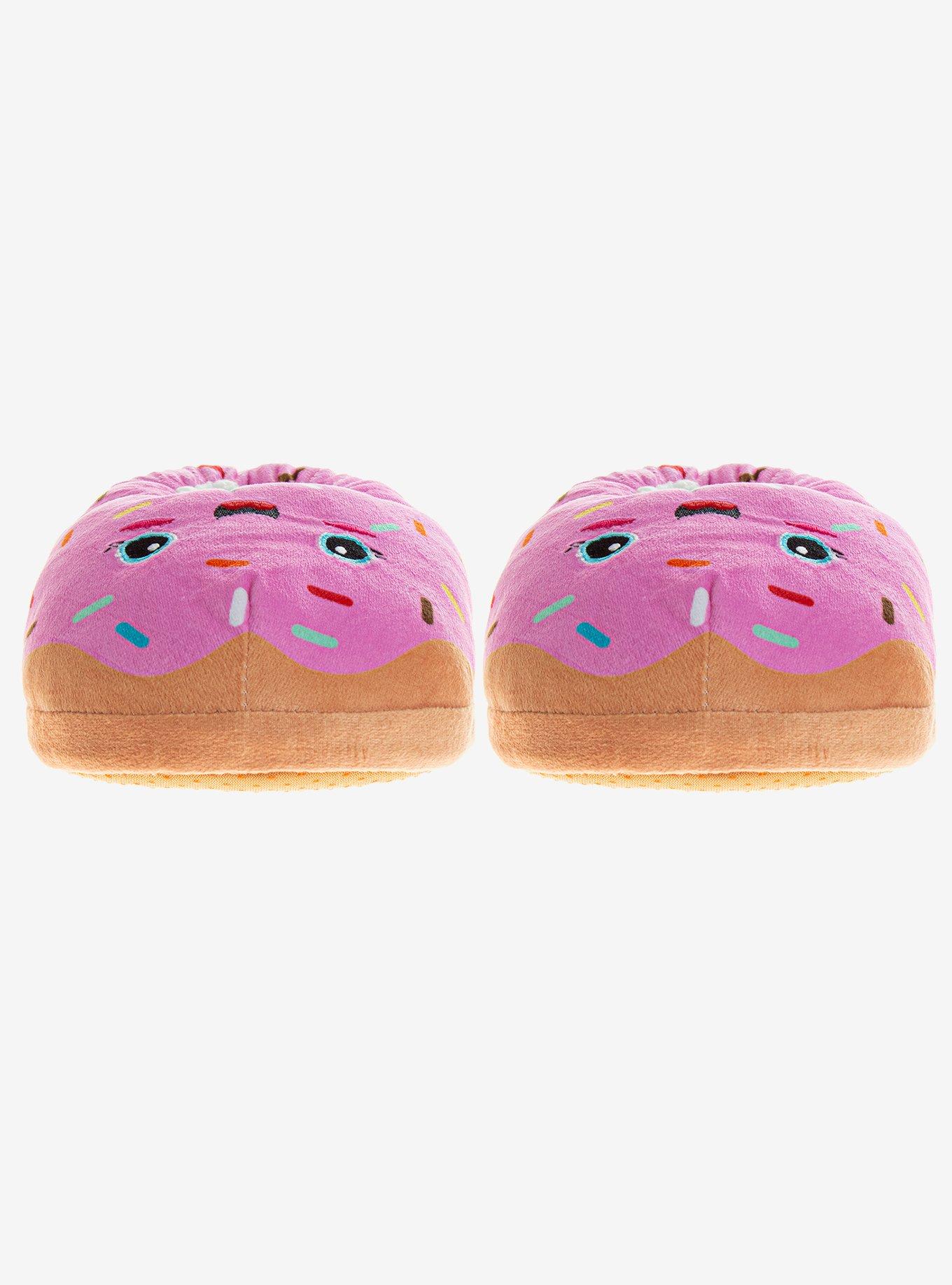 Pink Doughnut Girls Comfy Slippers, PINK, alternate
