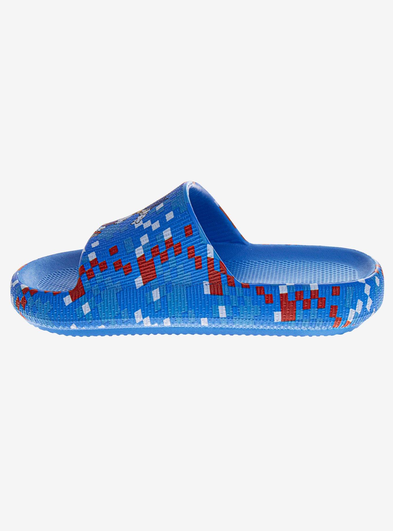 Sonic The Hedgehog Boys Slip-On Slides, BLUE, alternate