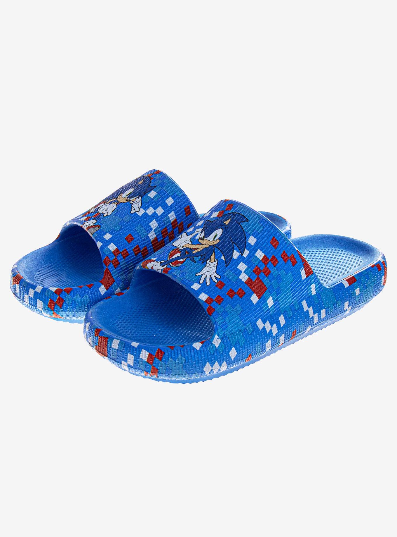 Sonic The Hedgehog Boys Slip-On Slides, BLUE, alternate