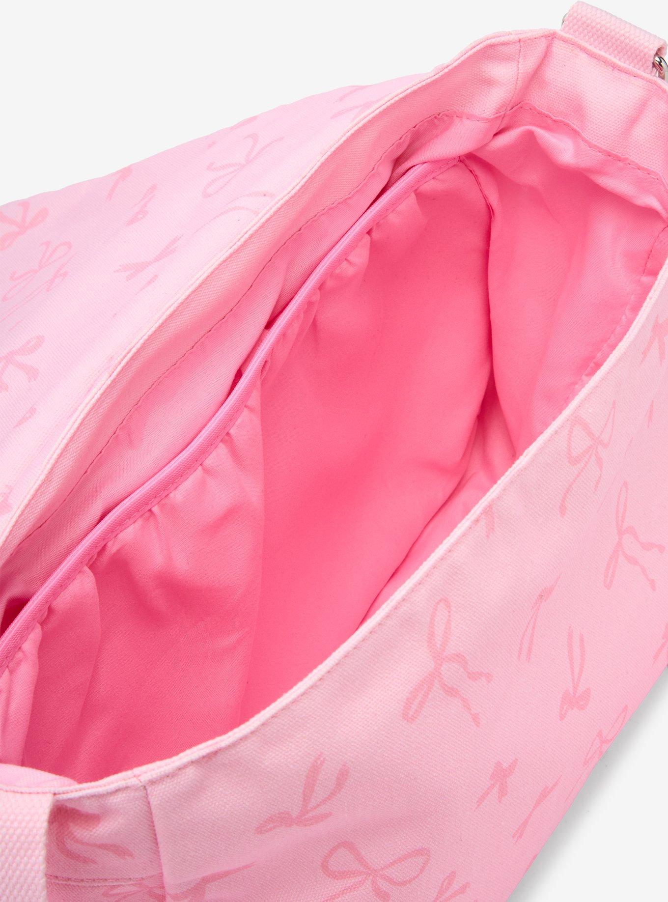Pink Trinket Display Lace-Up Messenger Bag, , alternate