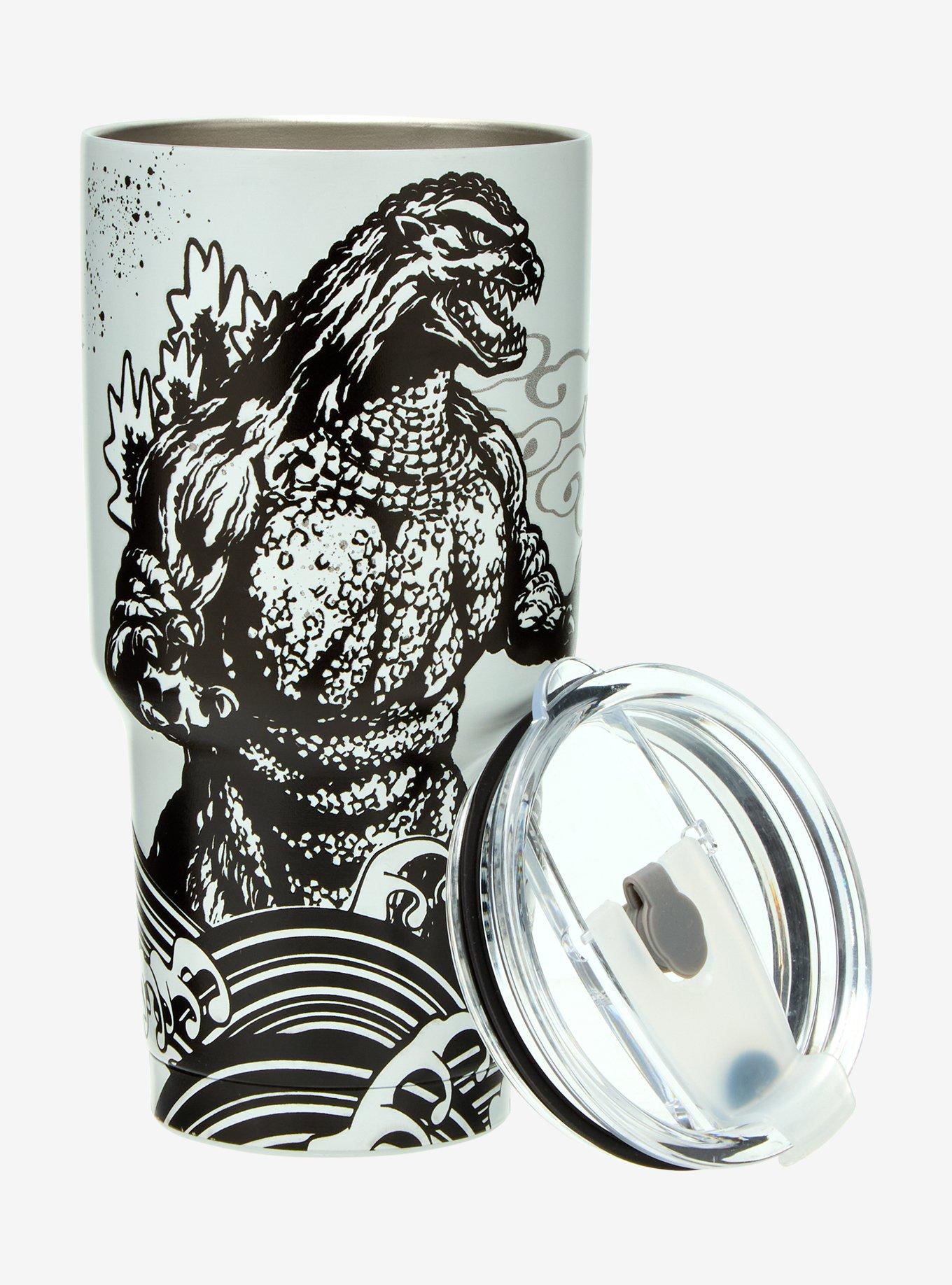 Godzilla Ink Portrait Travel Mug — BoxLunch Exclusive, , hi-res