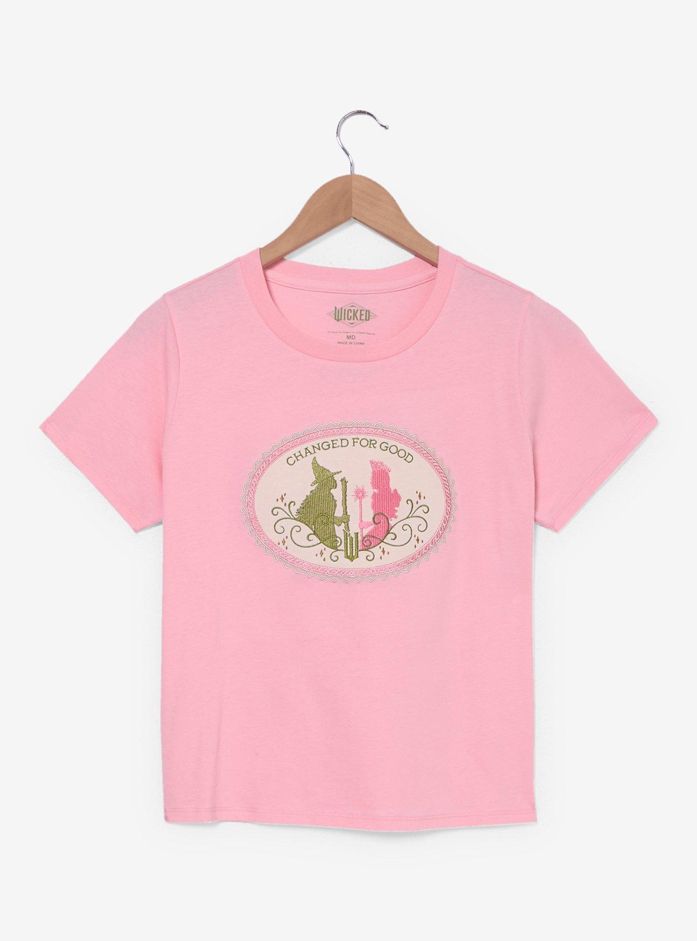 Wicked Elphaba & Glinda Embroidered Women's T-Shirt - BoxLunch Exclusive, , hi-res