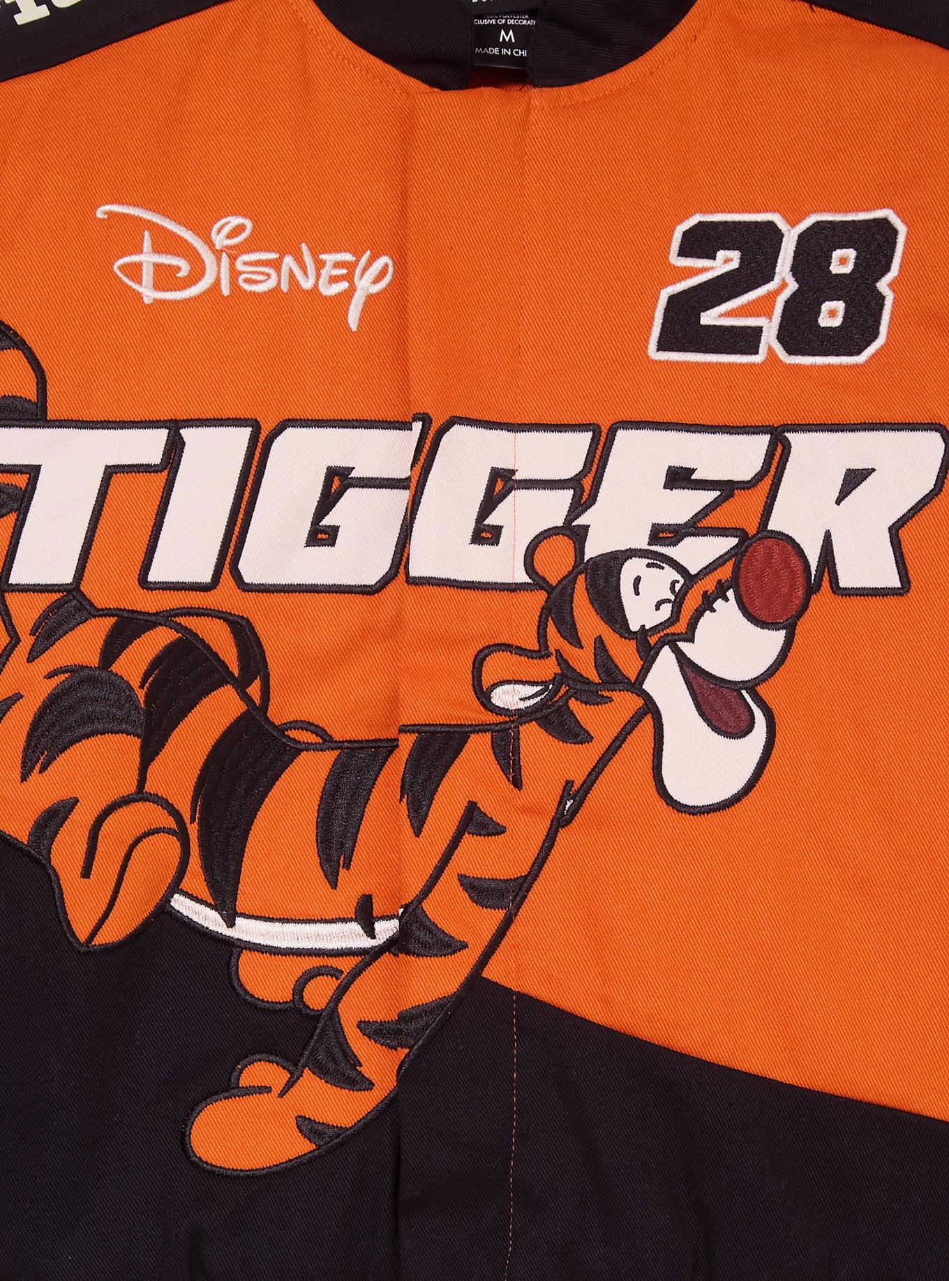 Disney Winnie the Pooh Tigger Icons Women's Cropped Moto Jacket — BoxLunch Exclusive , ORANGE, alternate