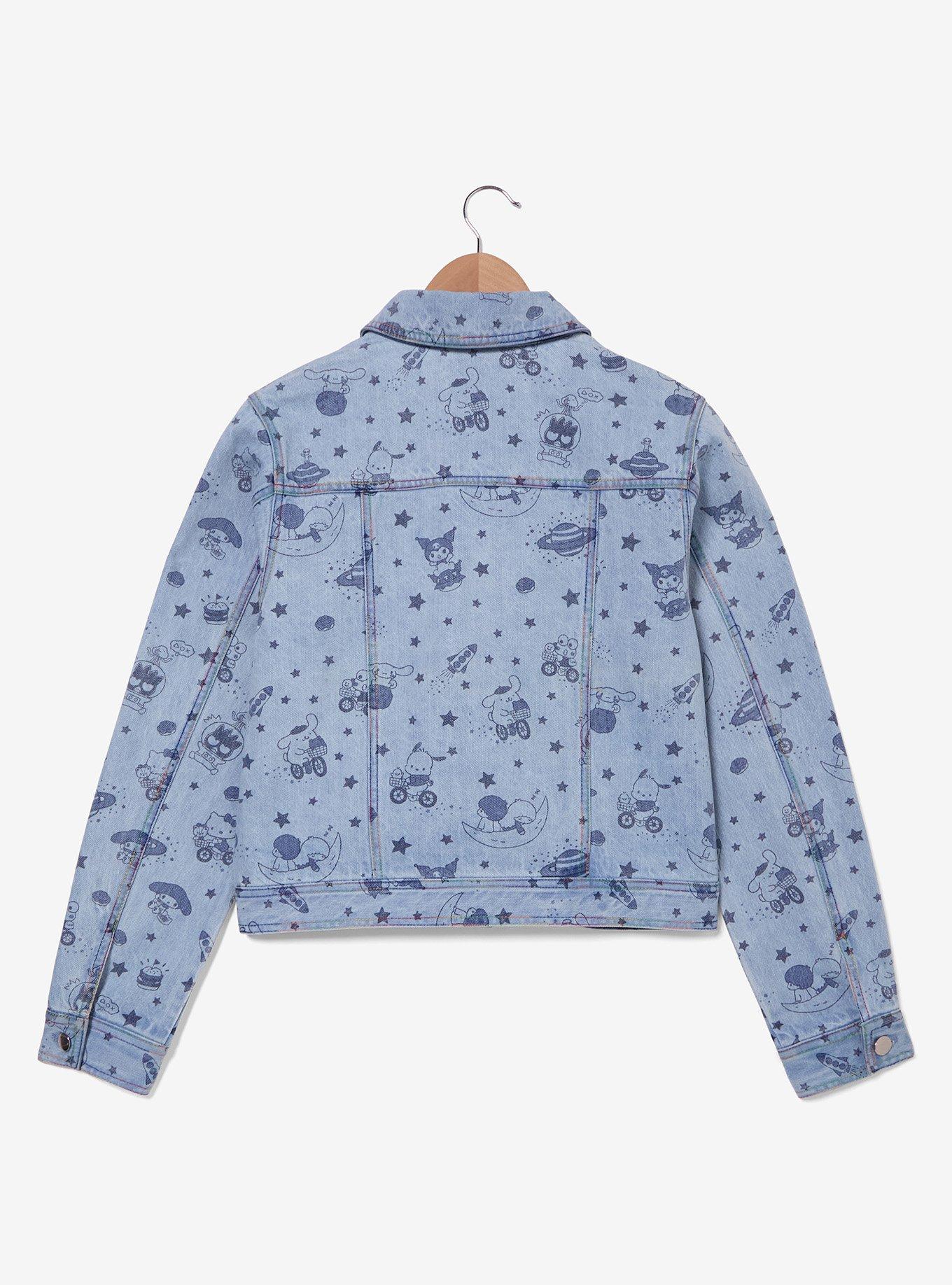 Sanrio Hello Kitty and Friends Space Allover Print Women's Denim Jacket - BoxLunch Exclusive, , hi-res