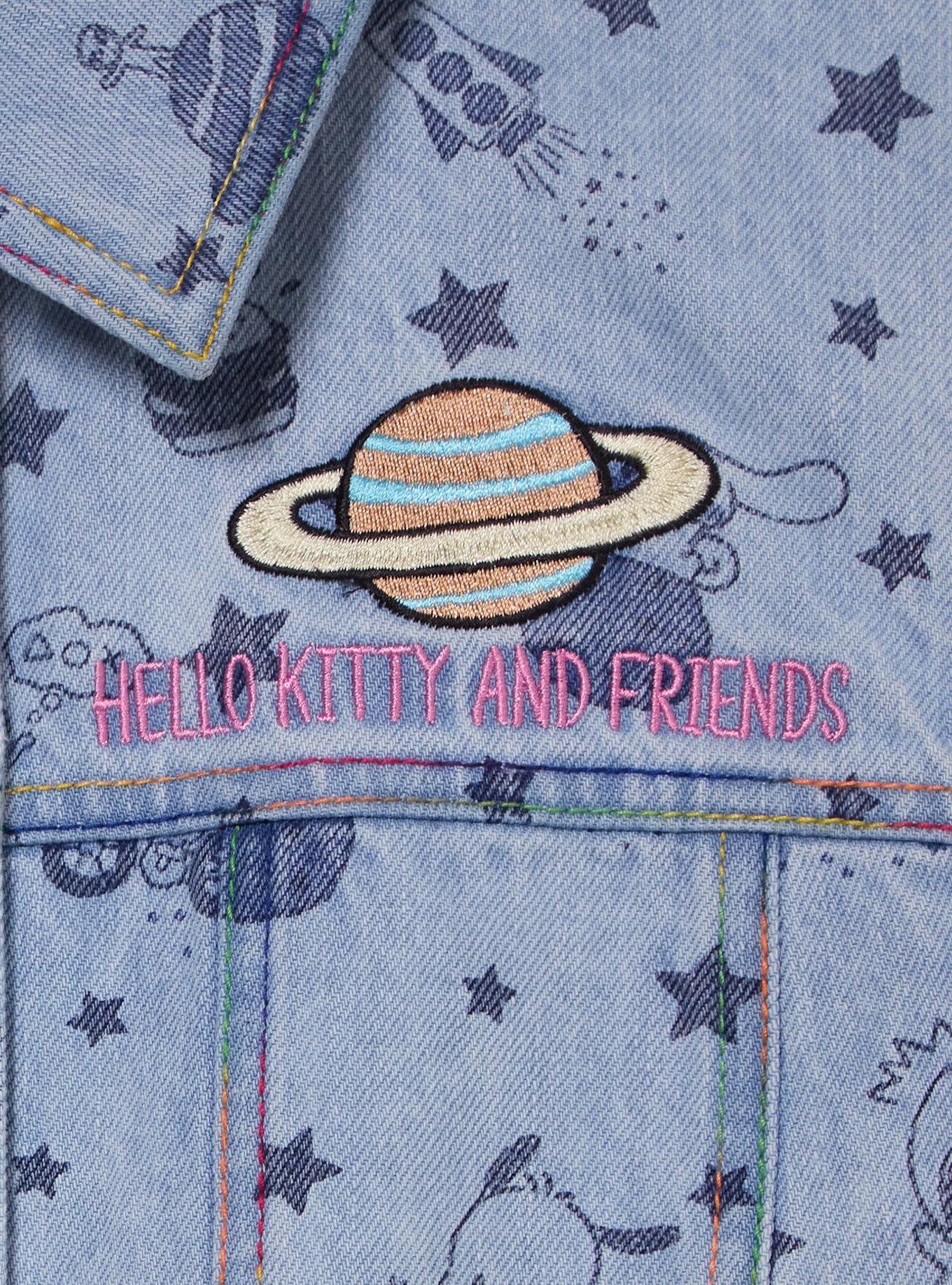 Sanrio Hello Kitty and Friends Space Allover Print Women's Denim Jacket - BoxLunch Exclusive, DENIM, alternate