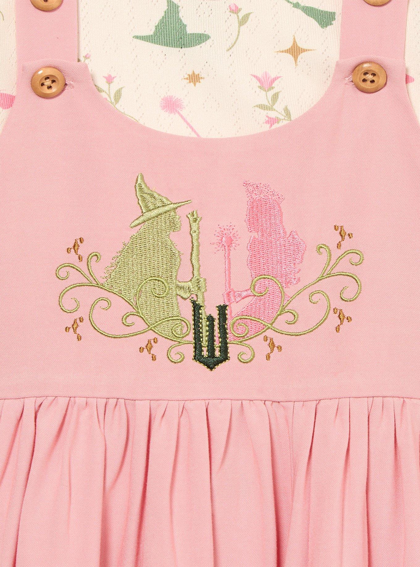 Wicked Glinda & Elphaba Toddler Long Sleeve T-Shirt & Dress Set - BoxLunch Exclusive, BEIGE, alternate