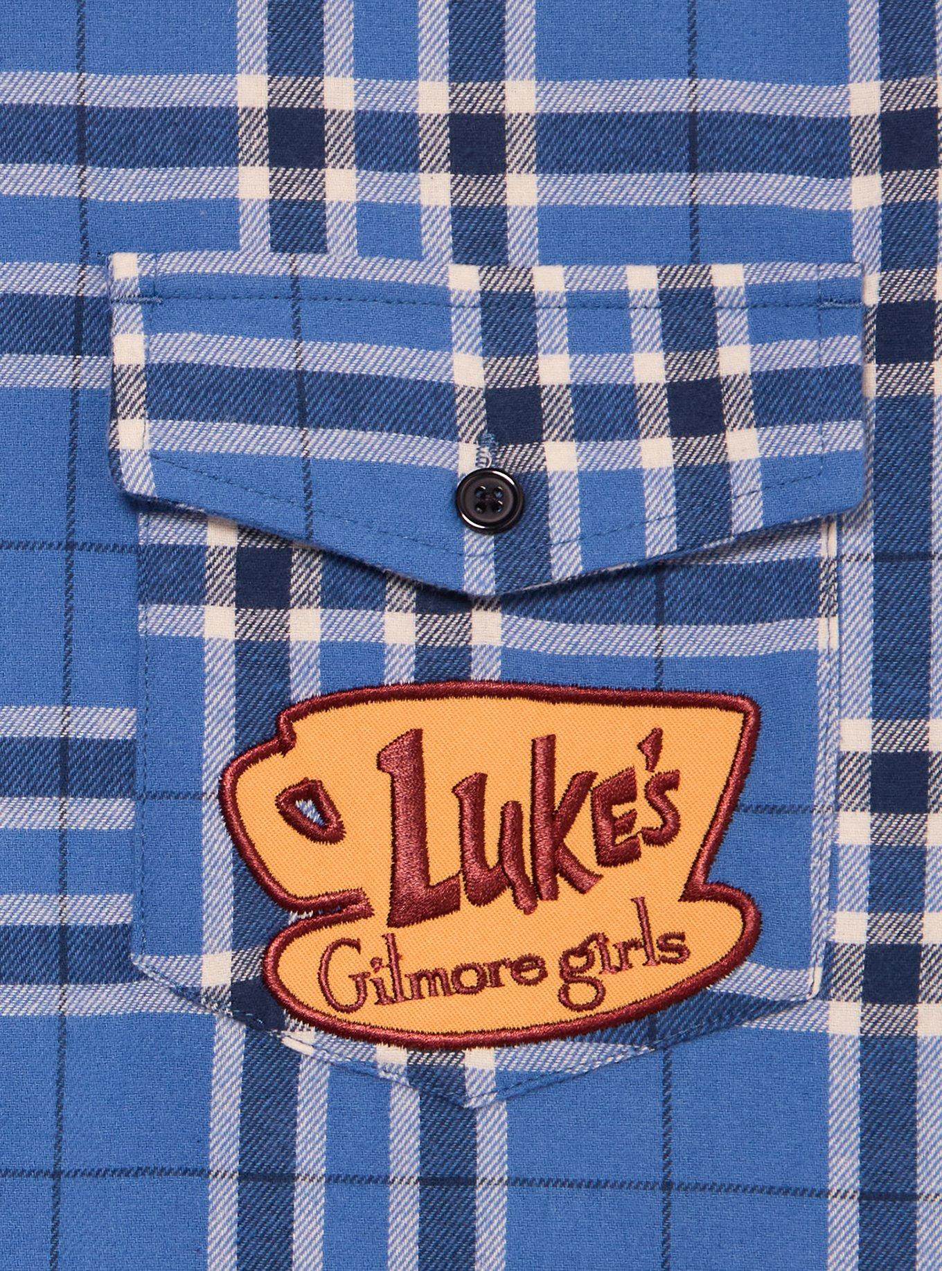 Gilmore Girls Luke's Diner Flannel - BoxLunch Exclusive, BLUE, alternate