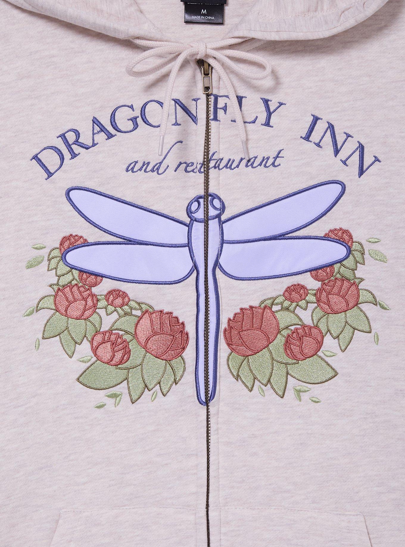 Gilmore Girls Dragonfly Inn Embroidered Women's Zippered Hoodie - BoxLunch Exclusive, , hi-res