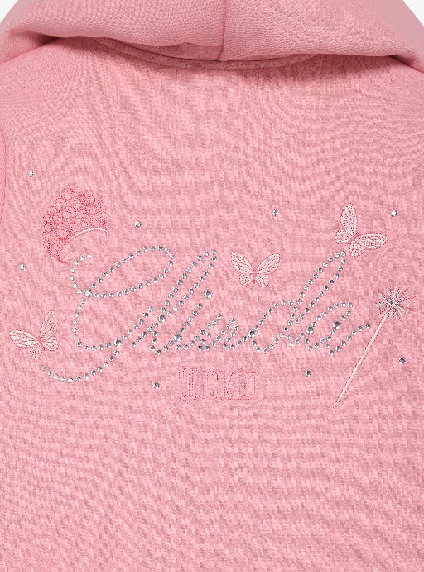 Wicked Glinda Rhinestone Ruffle Women's Zippered Hoodie - BoxLunch Exclusive