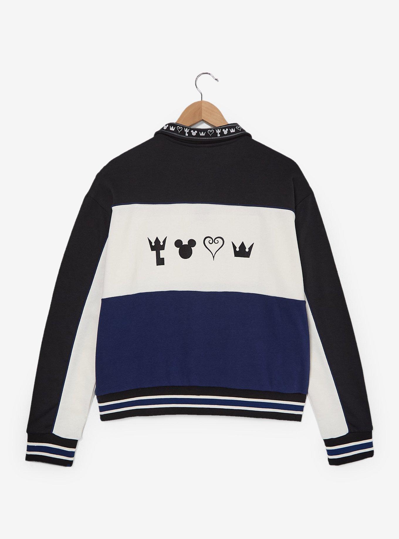 Disney Kingdom Hearts Women's Quarter Zip Crewneck - BoxLunch Exclusive, , hi-res
