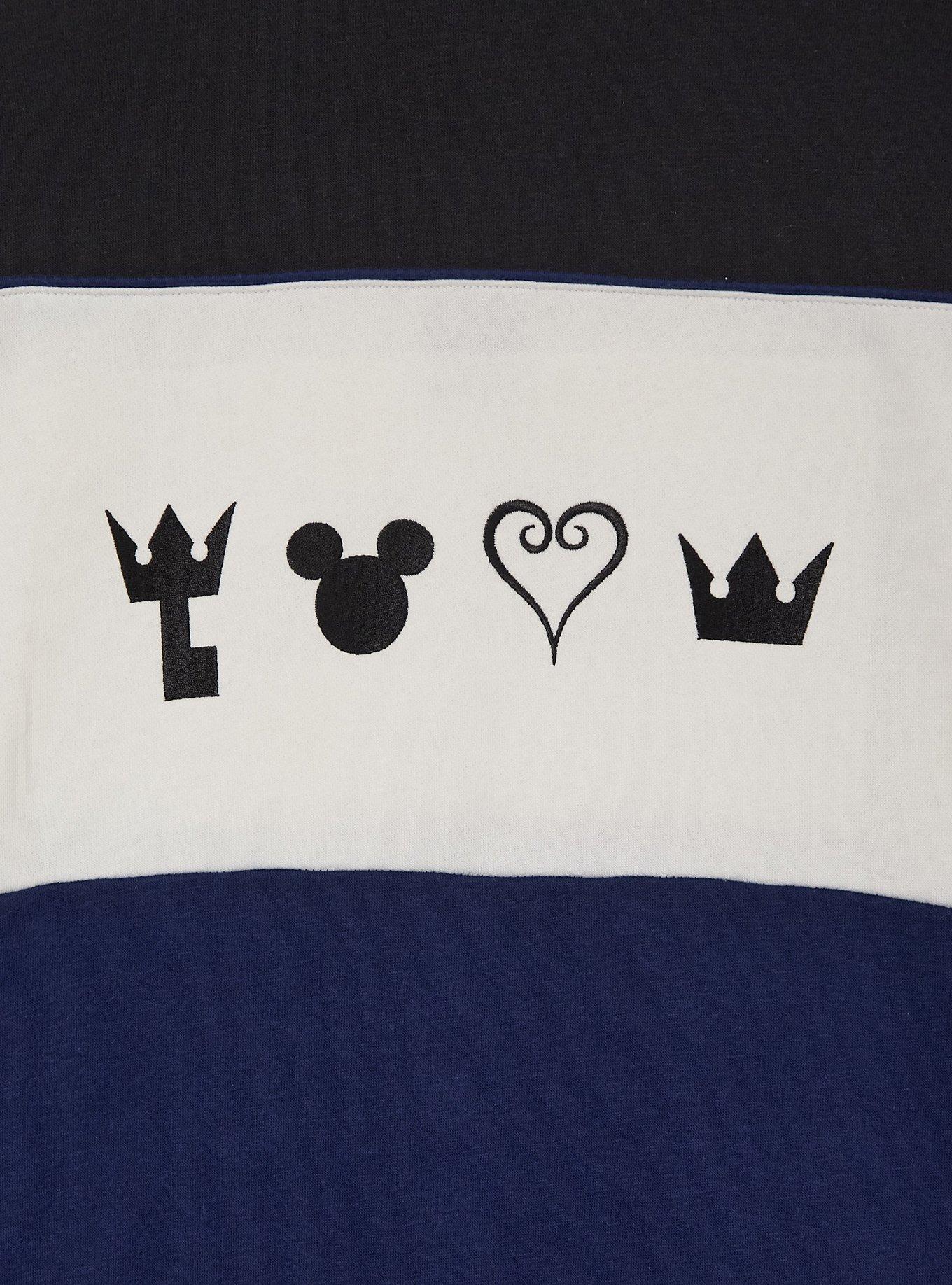 Disney Kingdom Hearts Women's Quarter Zip Crewneck - BoxLunch Exclusive, MULTI, alternate