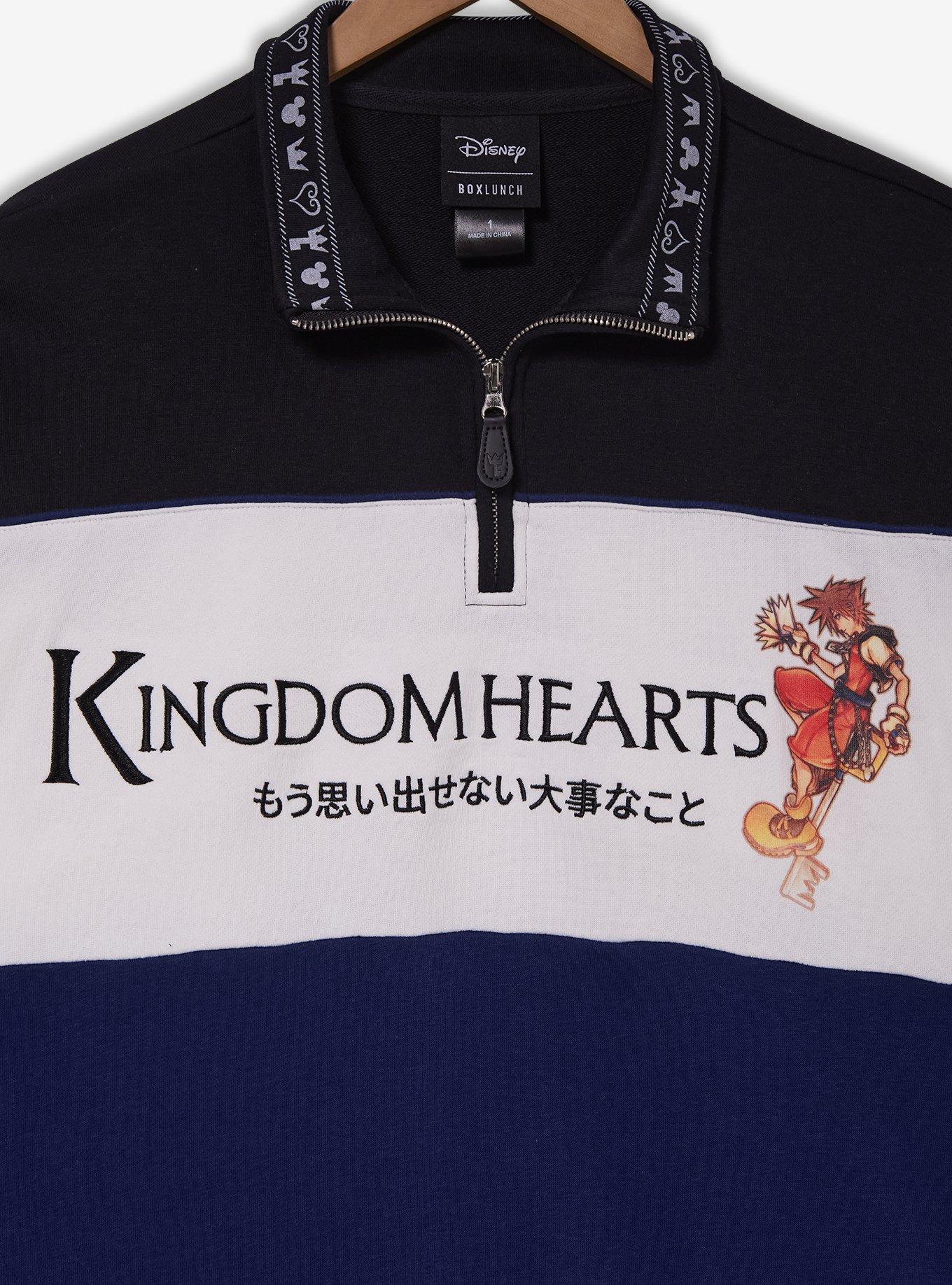 Kingdom Hearts Women's Plus Size Quarter Zip Crewneck &mdash; BoxLunch Exclusive, MULTI, alternate