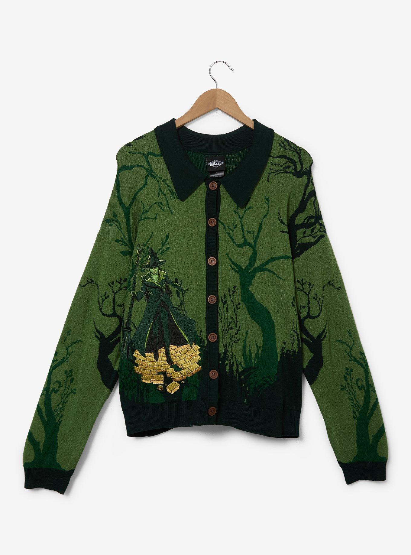 Wicked Elphaba Scenic Women's Plus Size Cardigan — BoxLunch Exclusive, , hi-res