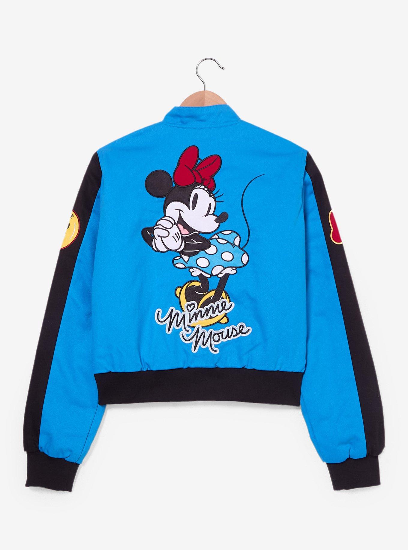 Disney Minnie Mouse Icons Women's Cropped Moto Jacket — BoxLunch Exclusive , , hi-res