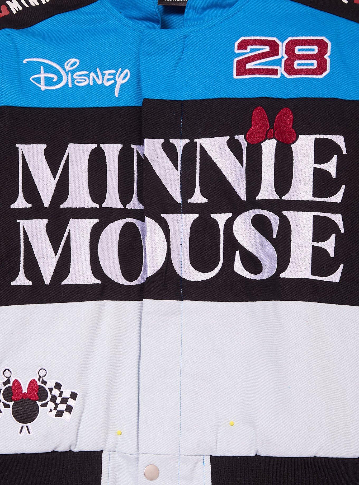 Disney Minnie Mouse Icons Women's Cropped Moto Jacket — BoxLunch Exclusive , BLUE, alternate