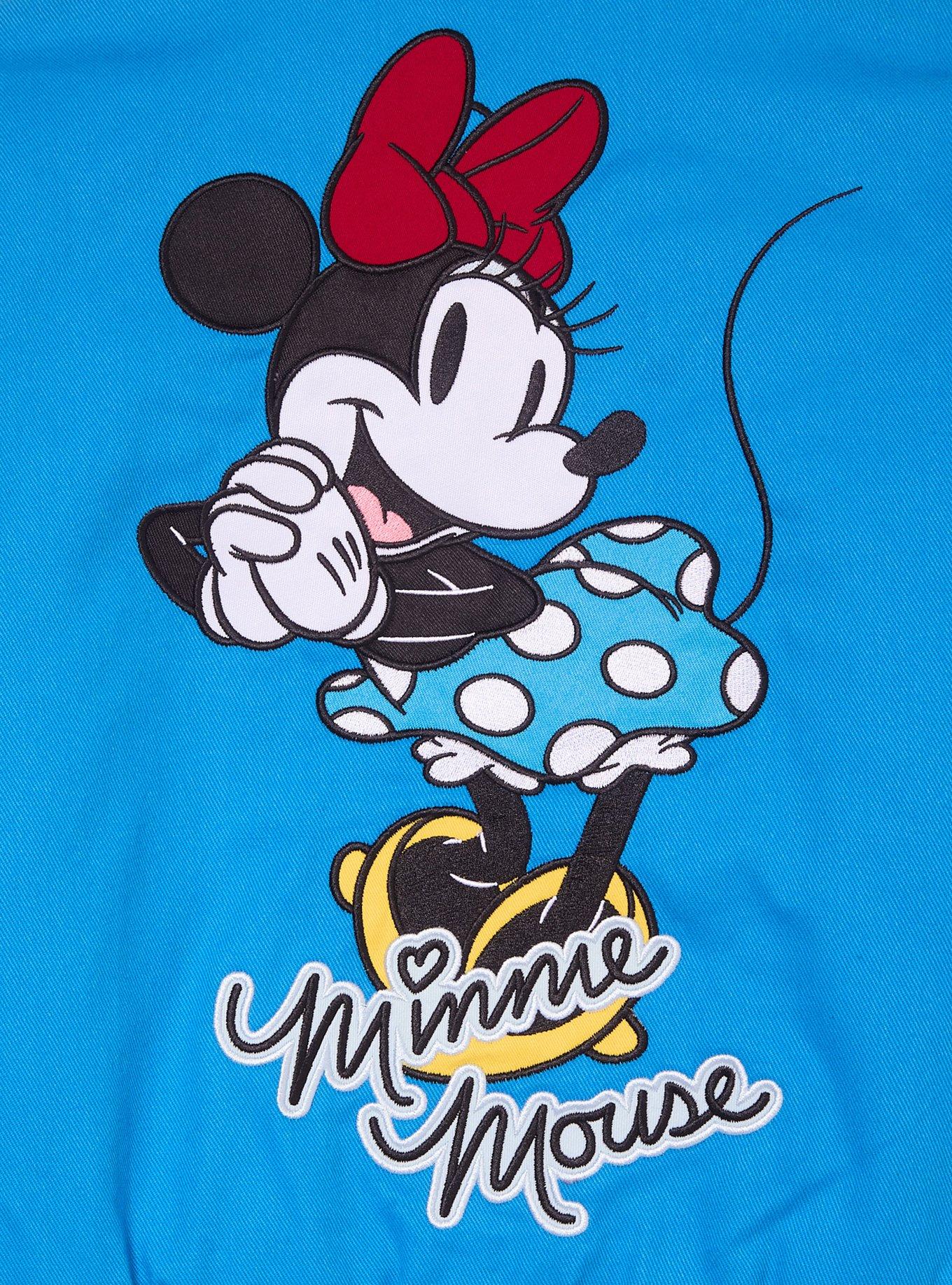 Disney Minnie Mouse Icons Women's Cropped Moto Jacket — BoxLunch Exclusive , BLUE, alternate