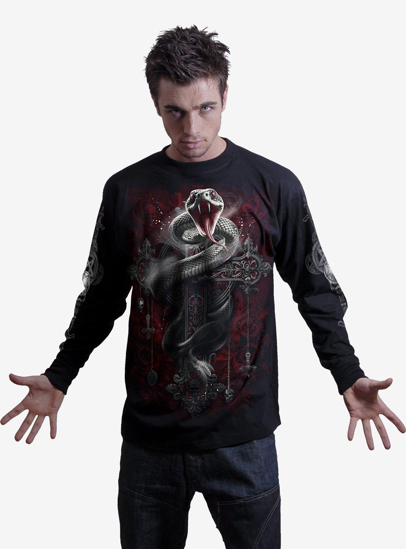 Gothic Serpent Long Sleeve T-Shirt, , hi-res