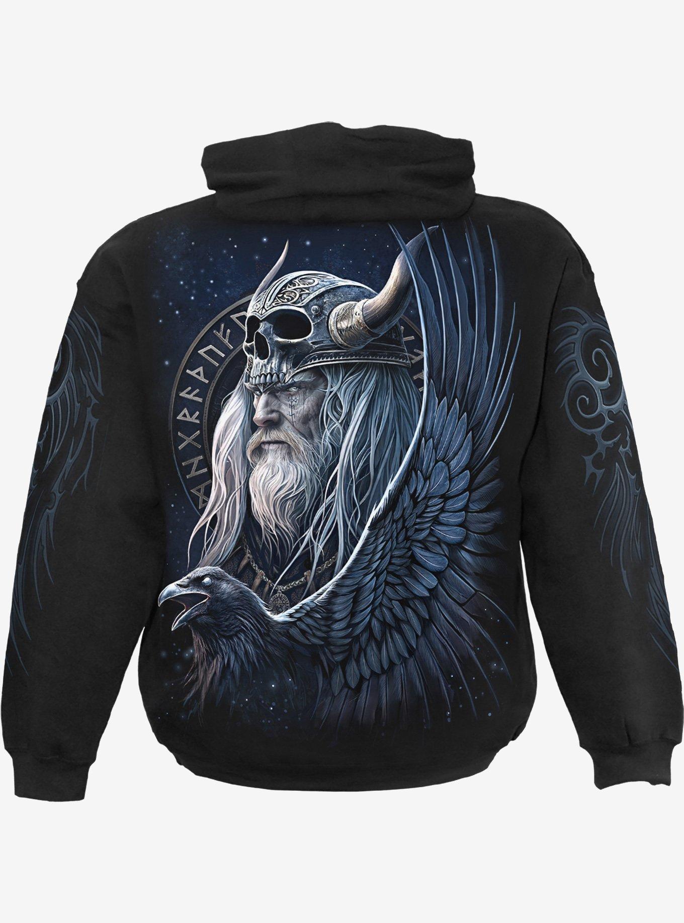 Odin's Warrior Hoodie, BLACK, alternate