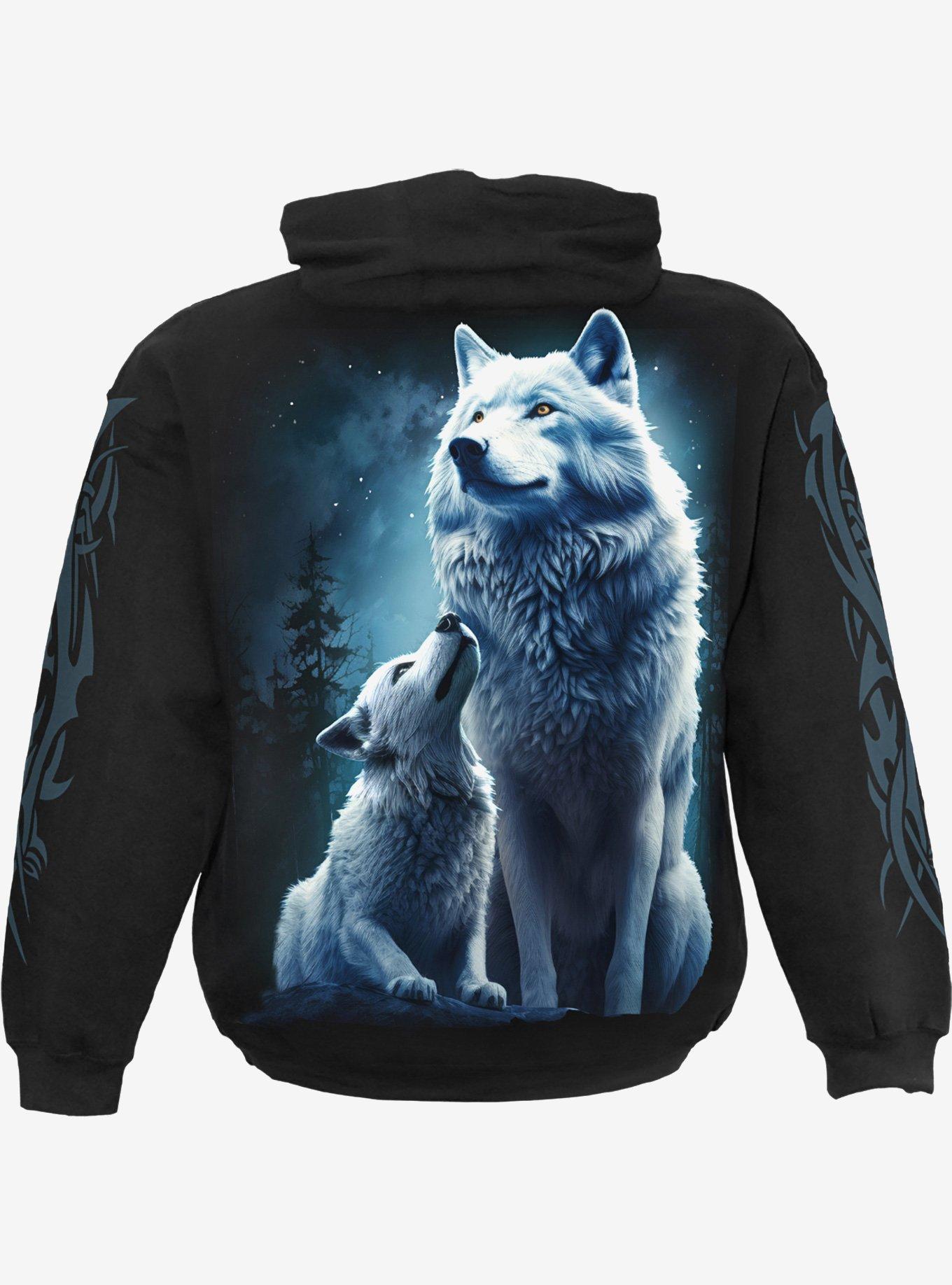 Wolf Guardian Hoodie, BLACK, alternate